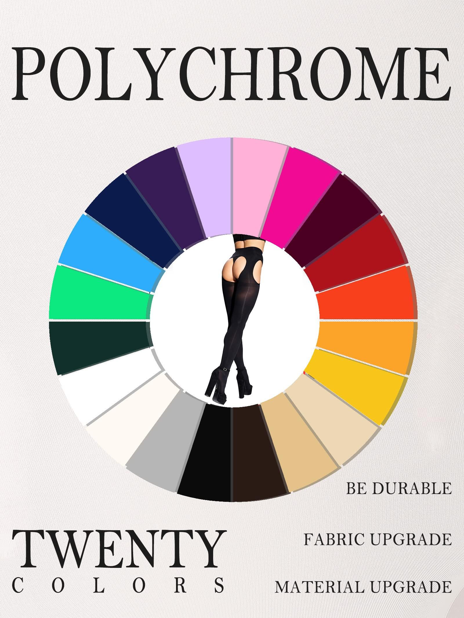 SUREPOCH SUREPOCH Suspender Tights for Women Plus Size Garter Belt Green Control Top Pantyhose