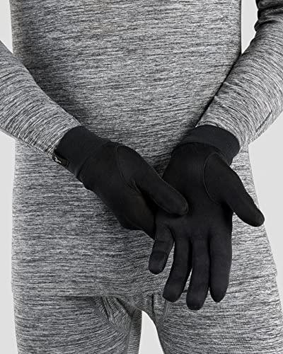 Terramar Terramar Adult Thermasilk Ultra-Thin Performance Liner Gloves, Black, X-Large (9.5-10), SL2107