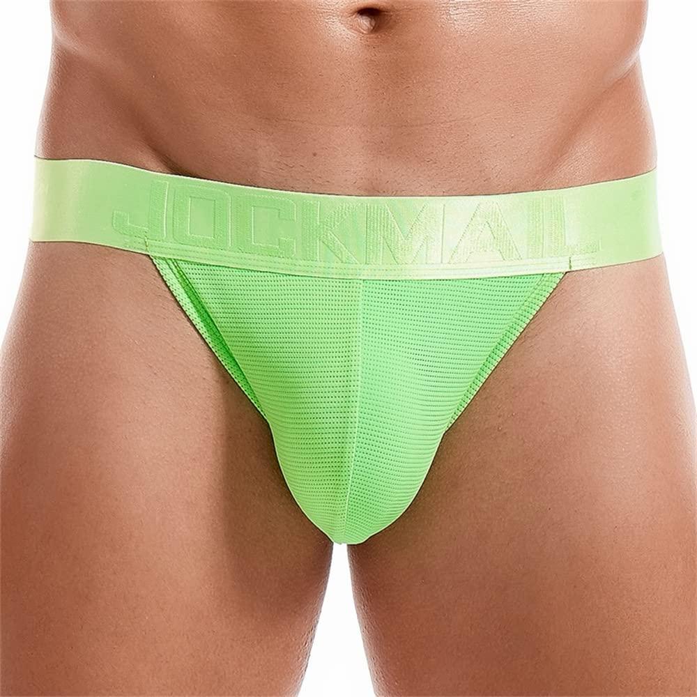 JOCKMAIL JOCKMAIL Mens Jockstrap Underwear Jock Straps Male Athletic Supporters for Men Green