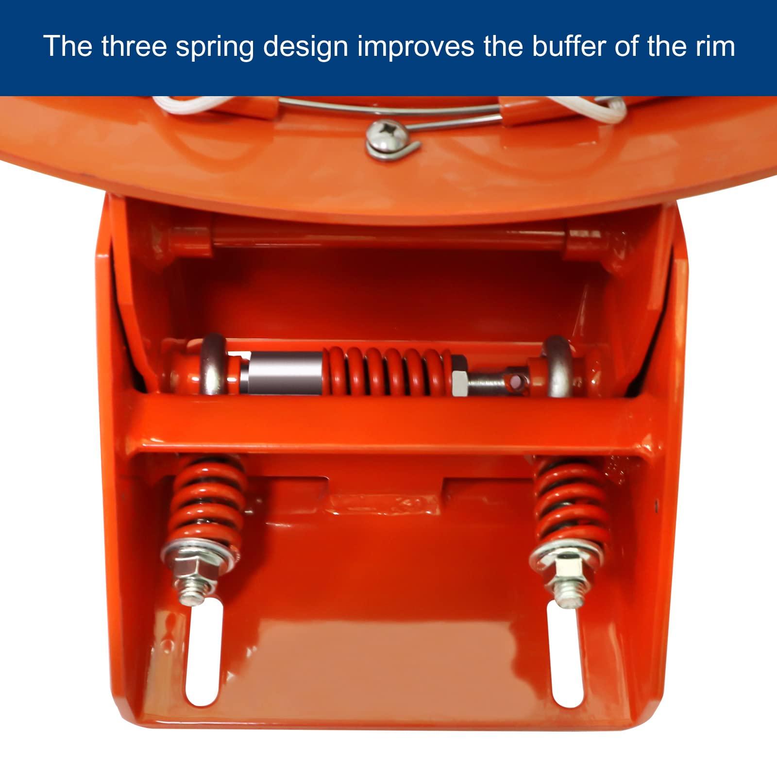 Katop Katop Breakaway Basketball Rim, Heavy Duty Triple Springs Basketball Rim Replacement with Nylon Net Indoor and Outdoor, Standard Goal Reinforced Mounting Bracket Fit Most Size Backboards