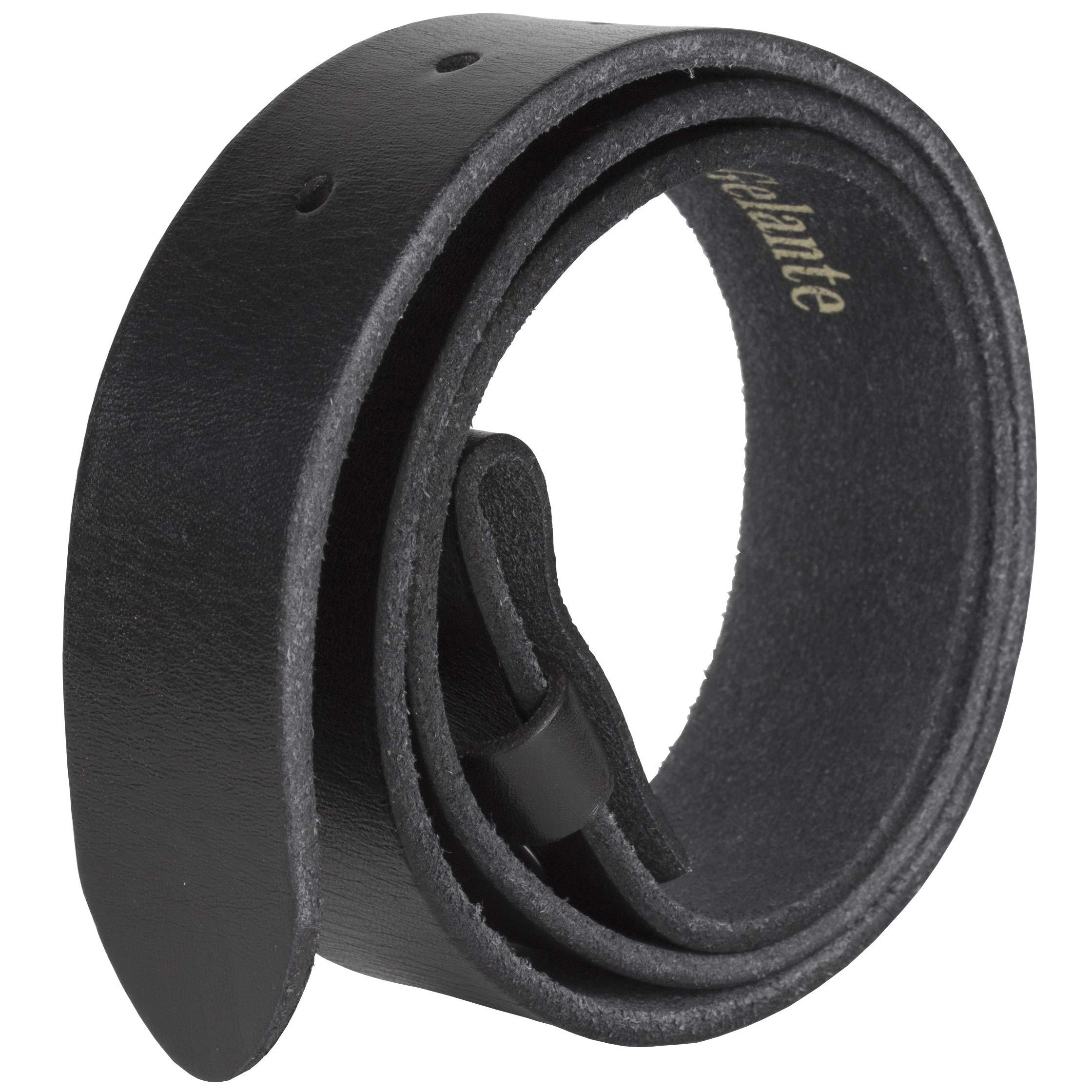 Gelante Gelante Genuine Full Grain Leather Belt Strap without Belt Buckle G2016-BK-XL