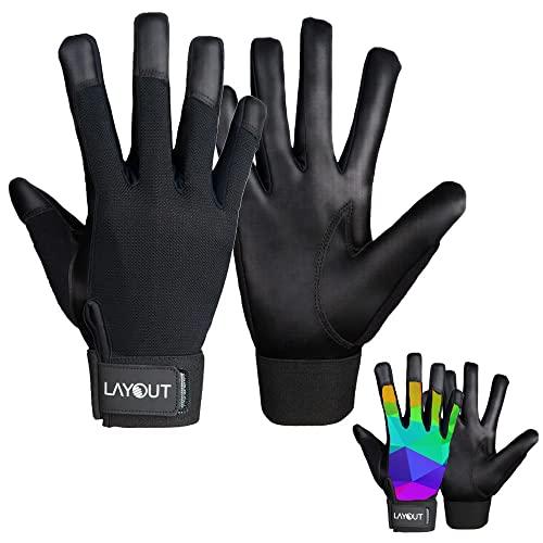Layout Ultimate Layout Ultimate Frisbee Gloves - Ultimate Grip and Friction to Enhance Your Game! Perfect for Ultimate, DG and All Disc Sports! (Poly Color, Small)