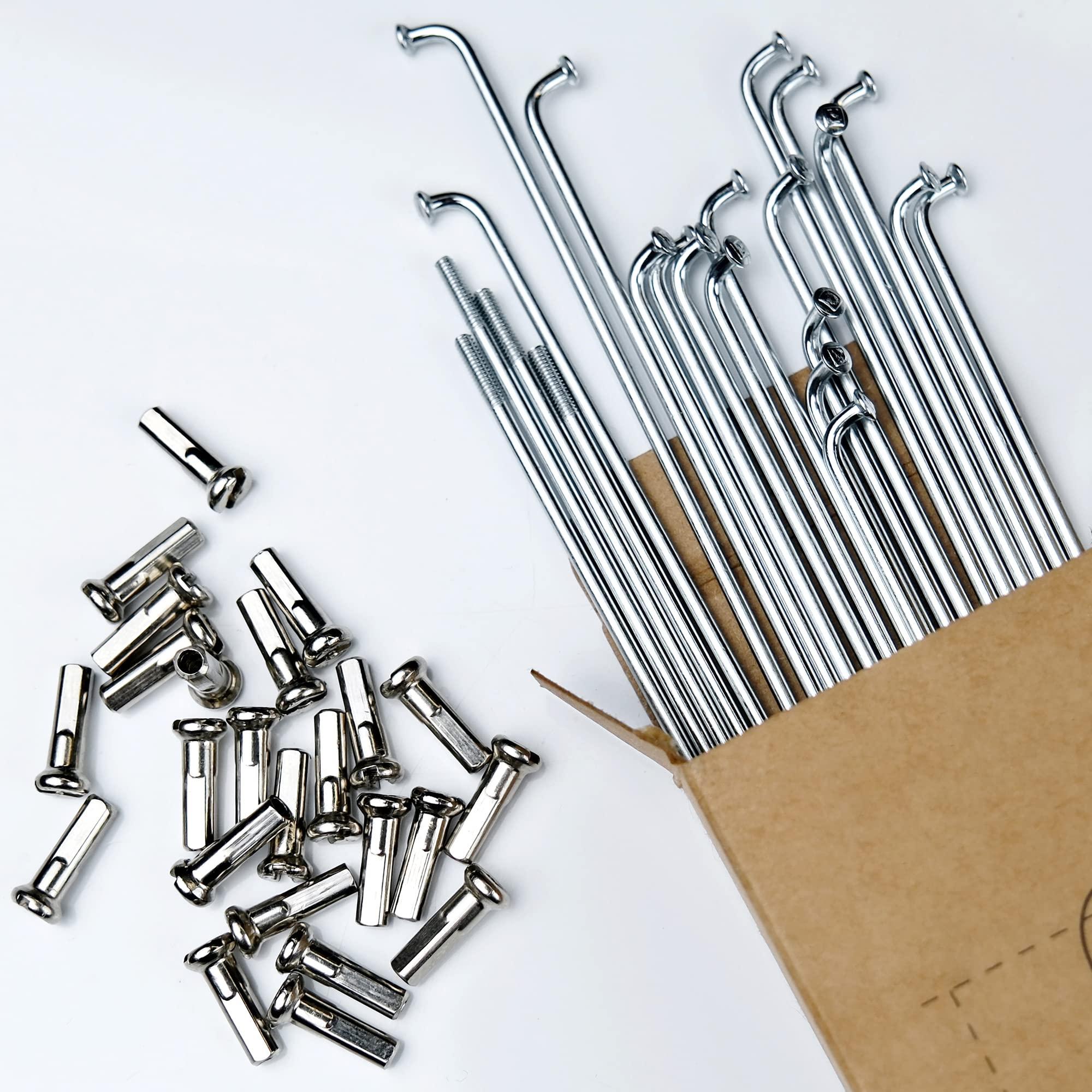 BaveL BaveL 36PCS Stainless Steel Spokes Mountain Bike Spokes MTB 91mm-210mm w/Nipples (129)