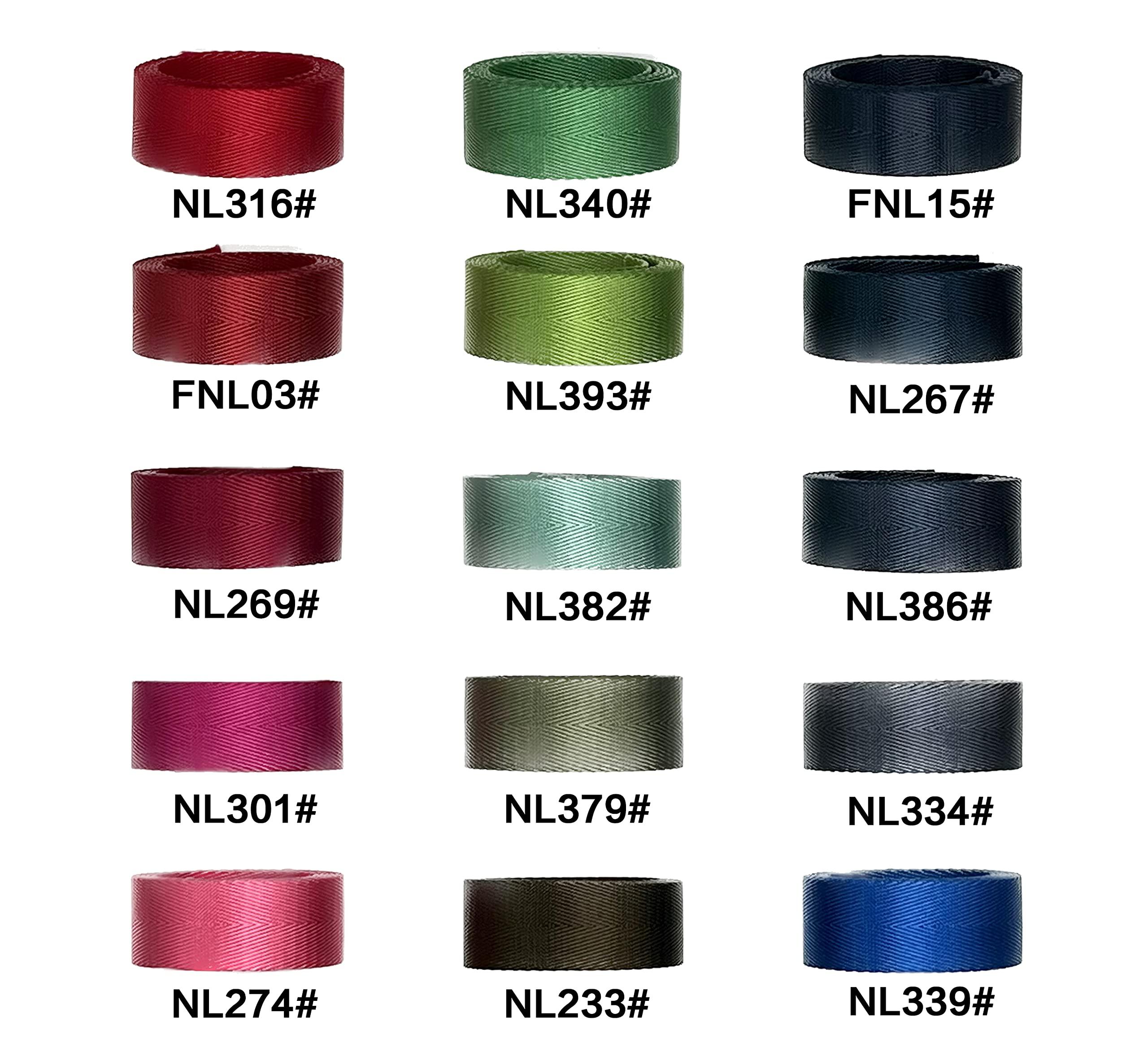 3dancraftit 3dancraftit Nylon Webbing Ribbon Sold by The Yard Heavy Weight Strap Replacement Colored 6 Size to Choose ZD3-1Y