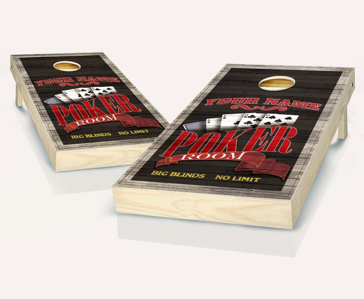 Skip's Garage Skip's Garage Poker Cornhole Set - 2x3 Boards (All Weather Bags) - Include Board Hole Lights