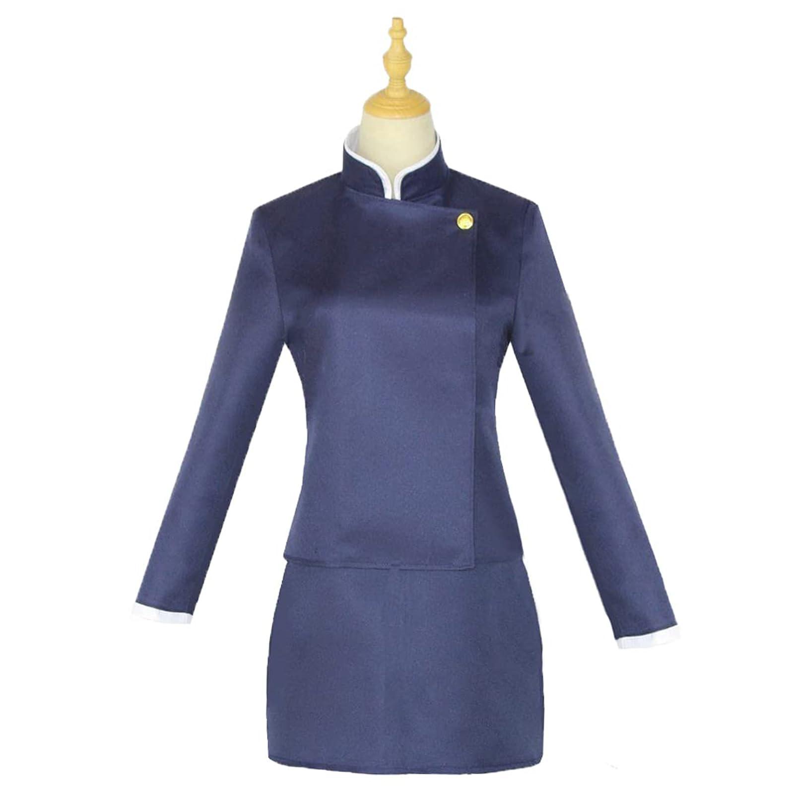IOPBOT IOPBOT Anime JJK Jujutsu Zenin Maki Cosplay Costume Girls Women Japanese School Uniform Skirt Mai Dress Halloween Outfit (blue 01, Small)