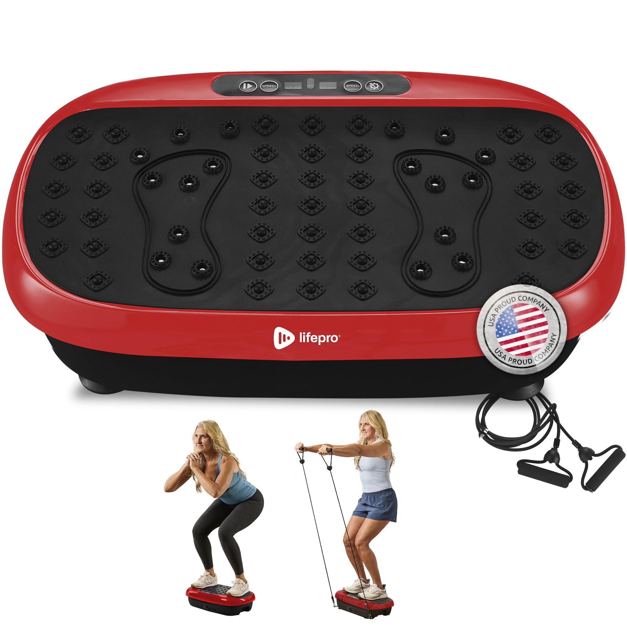 LifePro LifePro Vibration Plate Exercise Machine with Magnetic Acupoints - Full Body Vibration Platform for Beginners and Recovery - Ideal for Lymphatic Drainage Muscle Toning and Overall Fitness