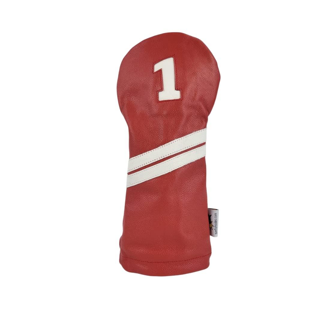 Sunfish Sunfish Red and White Driver Leather Golf Club Headcover