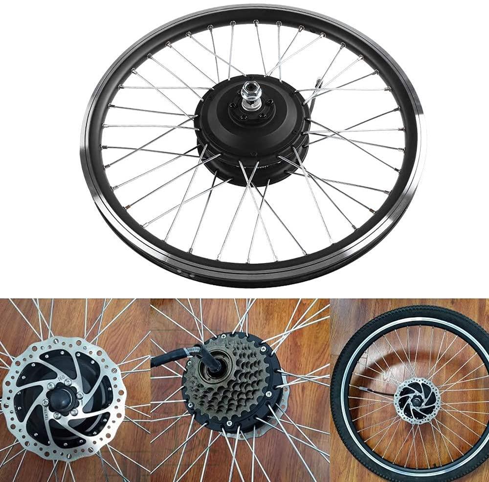 ZYXU ZYXU Electric Bike Conversion Kit, 36V/48V 350W 16" 20" 24" 26" 28" 700C E-Bike Conversion Kit KT-900S Conversion Waterproof Kit Bike Hub Motor Conversion Kit,48v350w/front Wheel,24