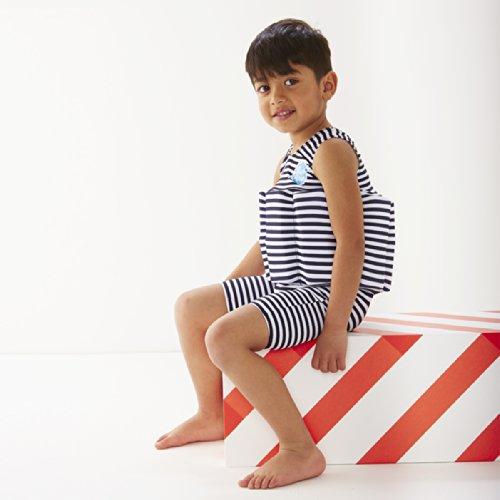 Splash About Splash About Kids Short John Floatsuit with Adjustable Buoyancy, Navy & White Stripe, 4-6 Years
