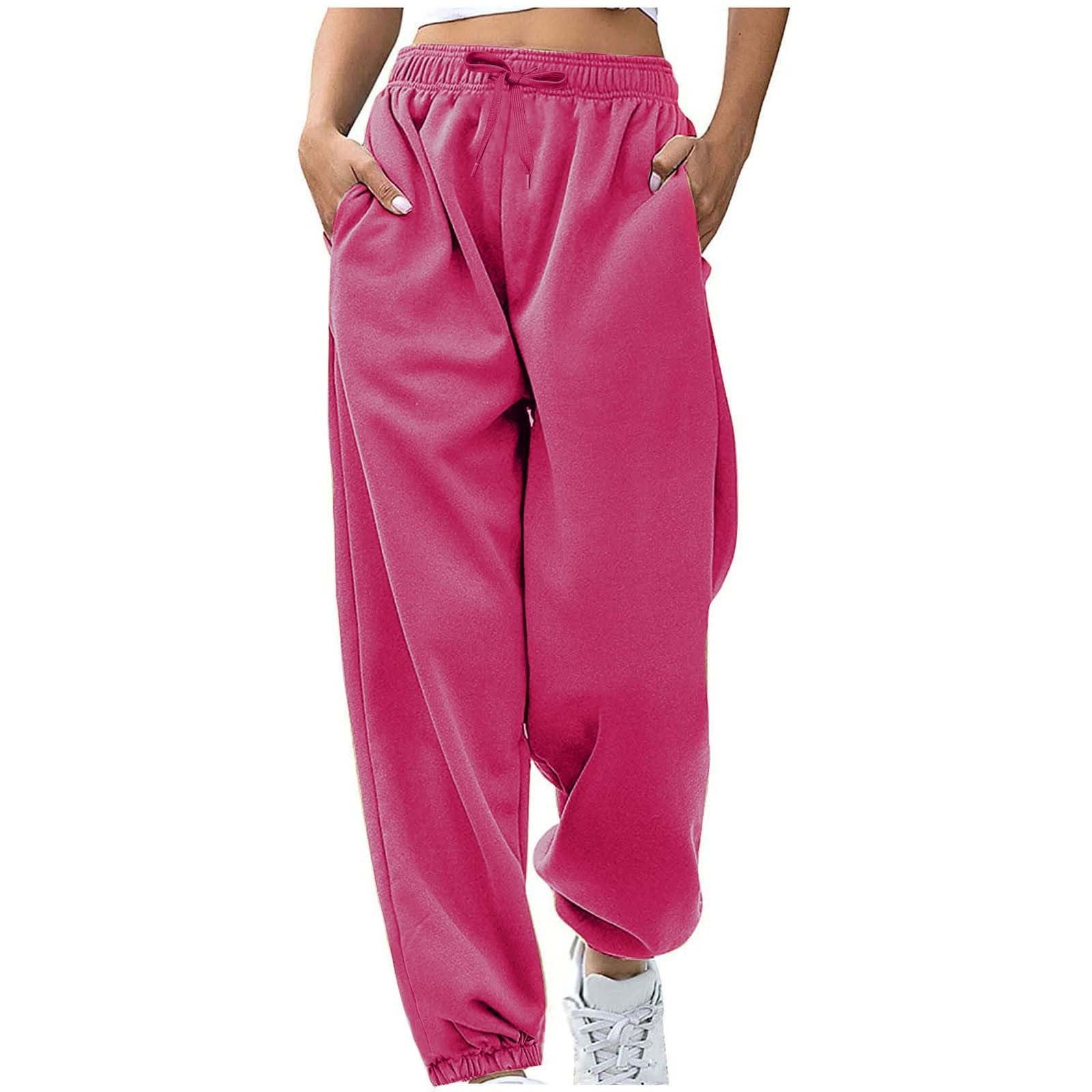 christmas gifts for women Women\'s High Waisted Sweatpants Cinch Bottom Sporty Active Joggers Pants Workout Baggy Lounge Bottoms with Pockets