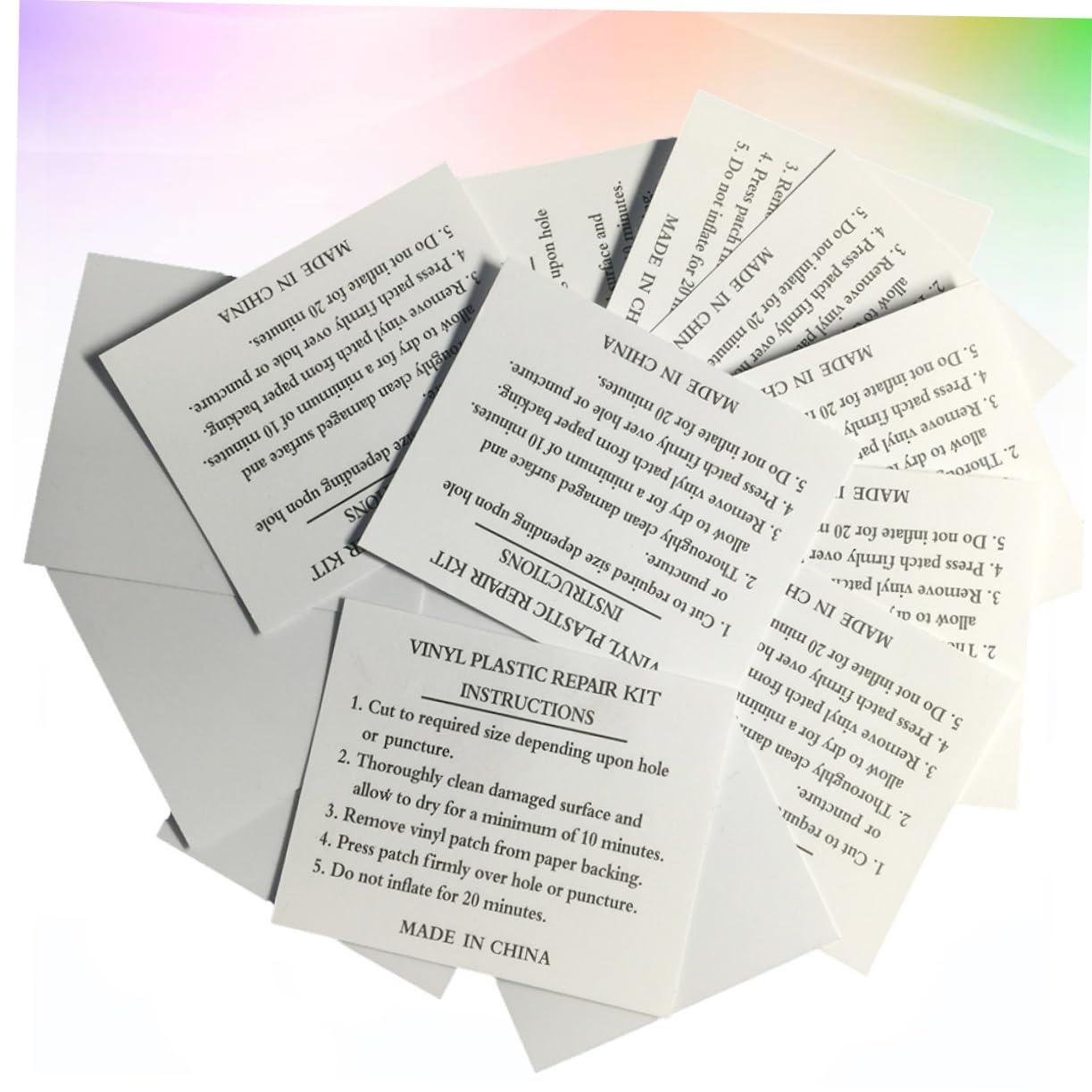 BESPORTBLE BESPORTBLE 20pcs Inflatable Boat Repair Kit Square PVC Patch Kit Light Grey Patch Glue Tool for Kayak Canoe