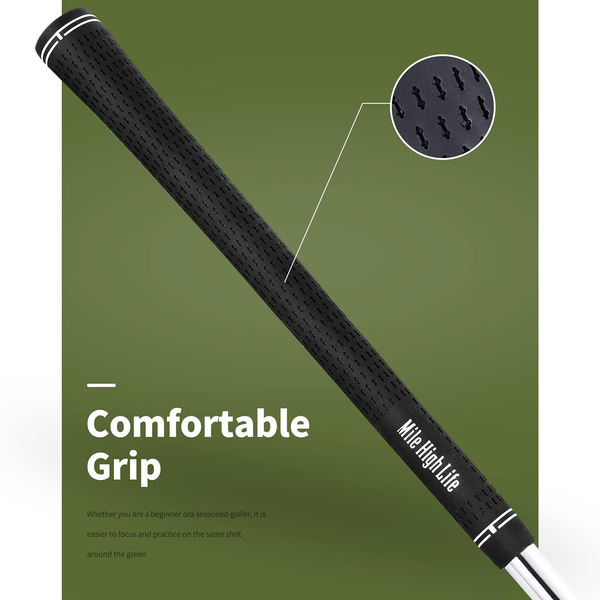 Mile High Life Mile High Life Golf Wedges | Entry Level Golf Sand Wedge Sets | Beginners Golf Gap Wedge Sets | Lob Wedge Golf Clubs for Men & Women (50/54/58 Degree Wedge Right Hand)