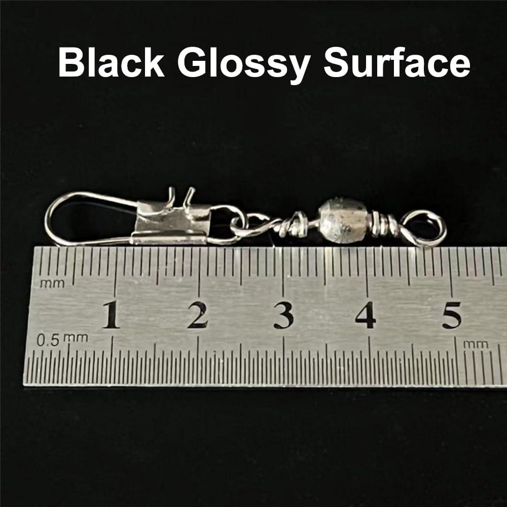 SagaSave SagaSave 100 Pack Fishing Snap Swivels Metal Fishing Snap Clips 360 Flexible Fishing Tackle Swivels Fishing Gear Equipment for Saltwater Freshwater(2#)
