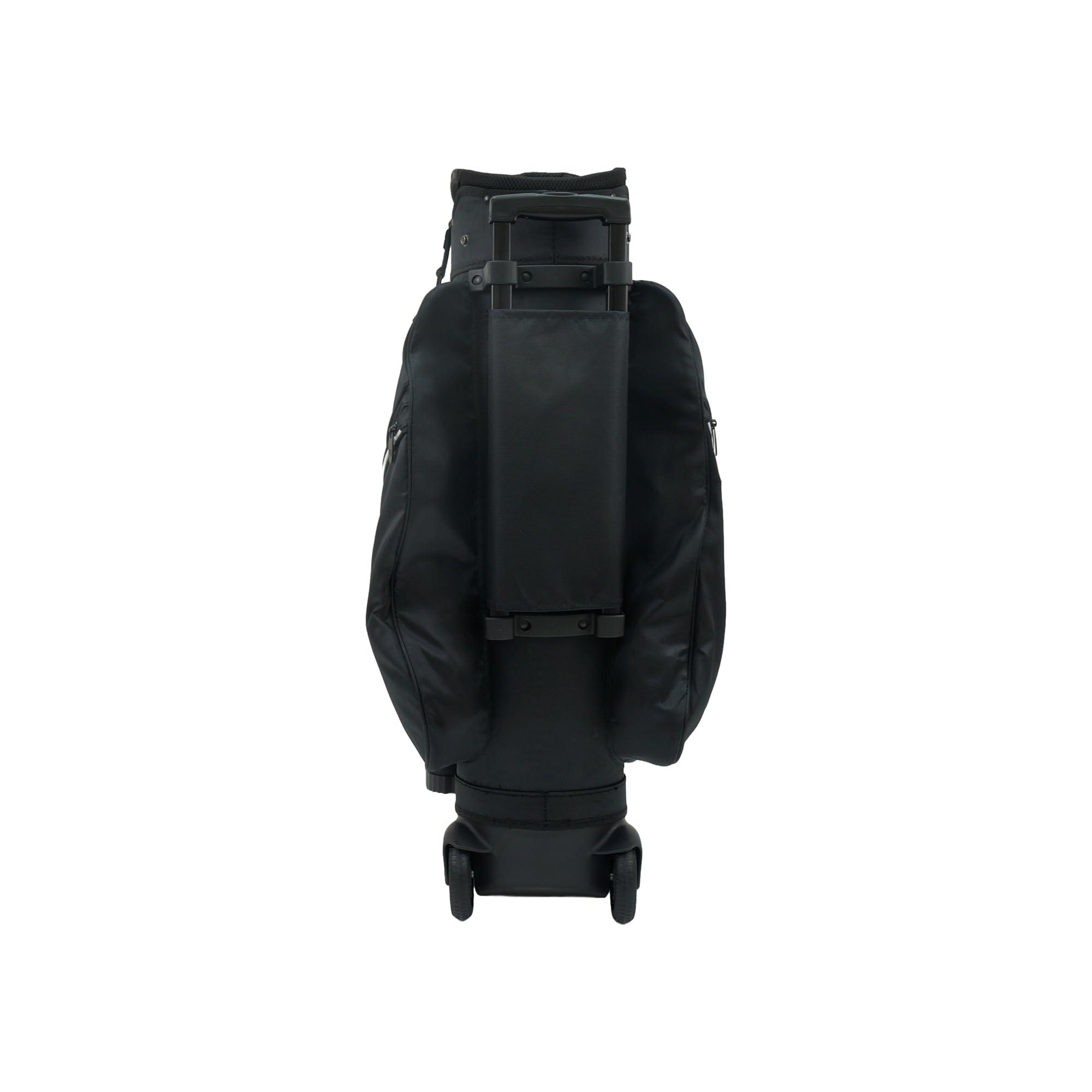 RJ GOLF RJ Sports Carter 14 Way Divider Top Transport Golf Cart Bag with Wheels/Handle (Black)