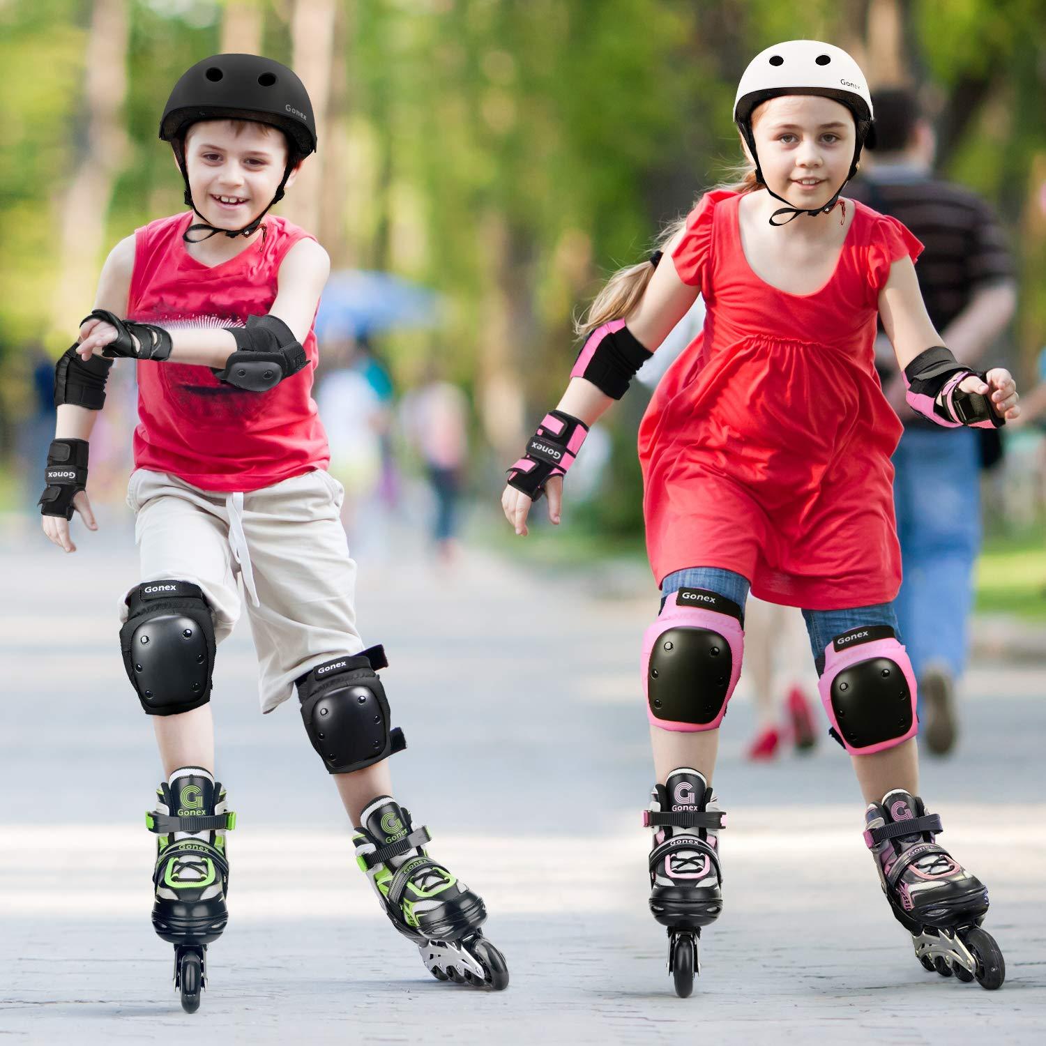 Gonex Gonex Inline Skates for Girls Boys Kids, Adjustable Skates Outdoor Blades Inline Roller Skates for Children Teens Women with Light Up Wheels for Indoor Outdoor Backyard Skating, Green S