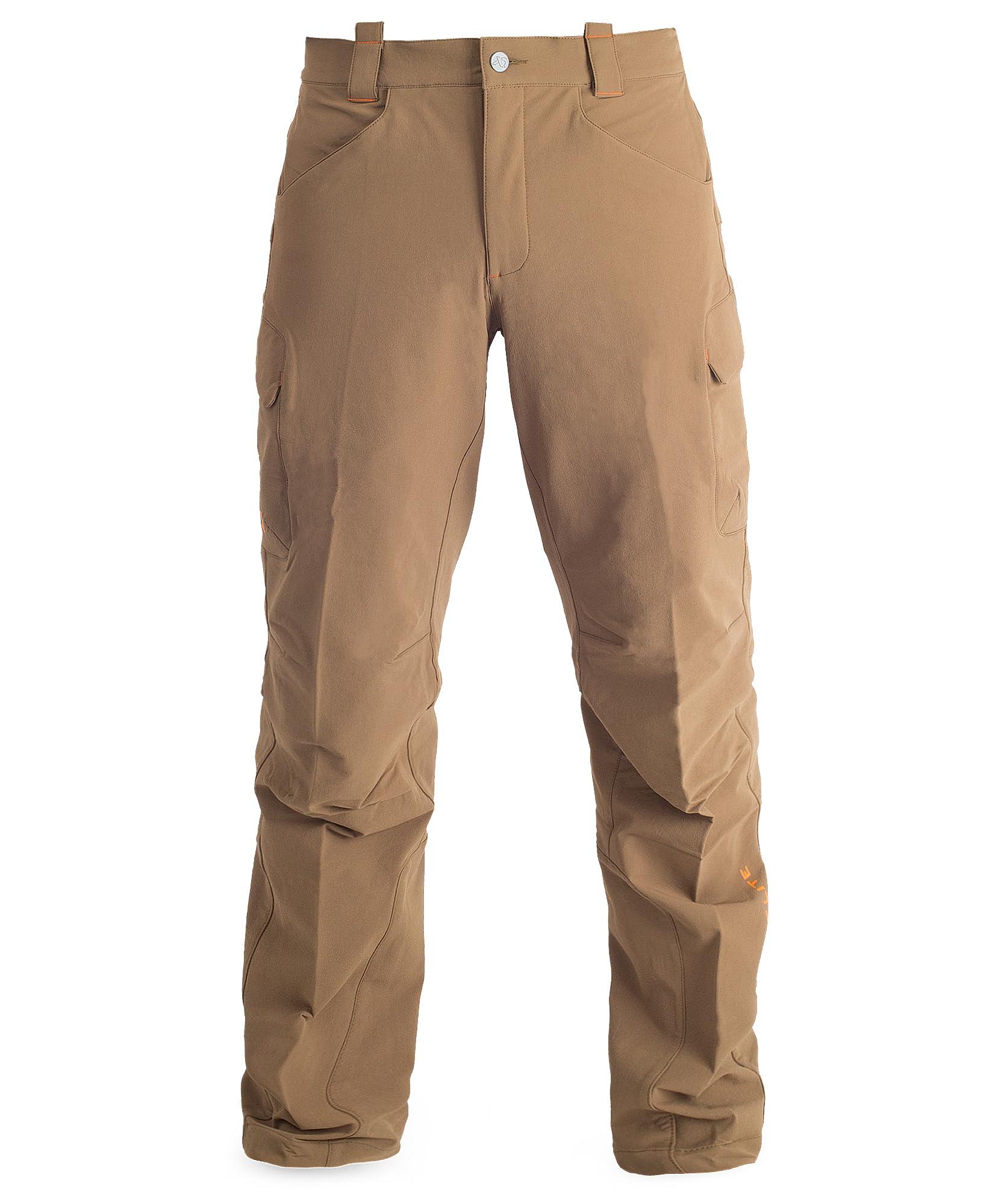 First Lite First Lite Mens Corrugate Guide Pant - Lightweight Stretch Hunting Pants - Dry Earth - Small