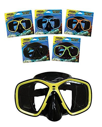 Wave Runner Wave Runner Snorkel Diving Mask with Adjustable Strap Great for Pools Beach Lake Includes Dry Valve Mask Strap Clip Flex Tube Mouthpiece and Purge Valve The Mask Includes Adjustable Strap (Black)