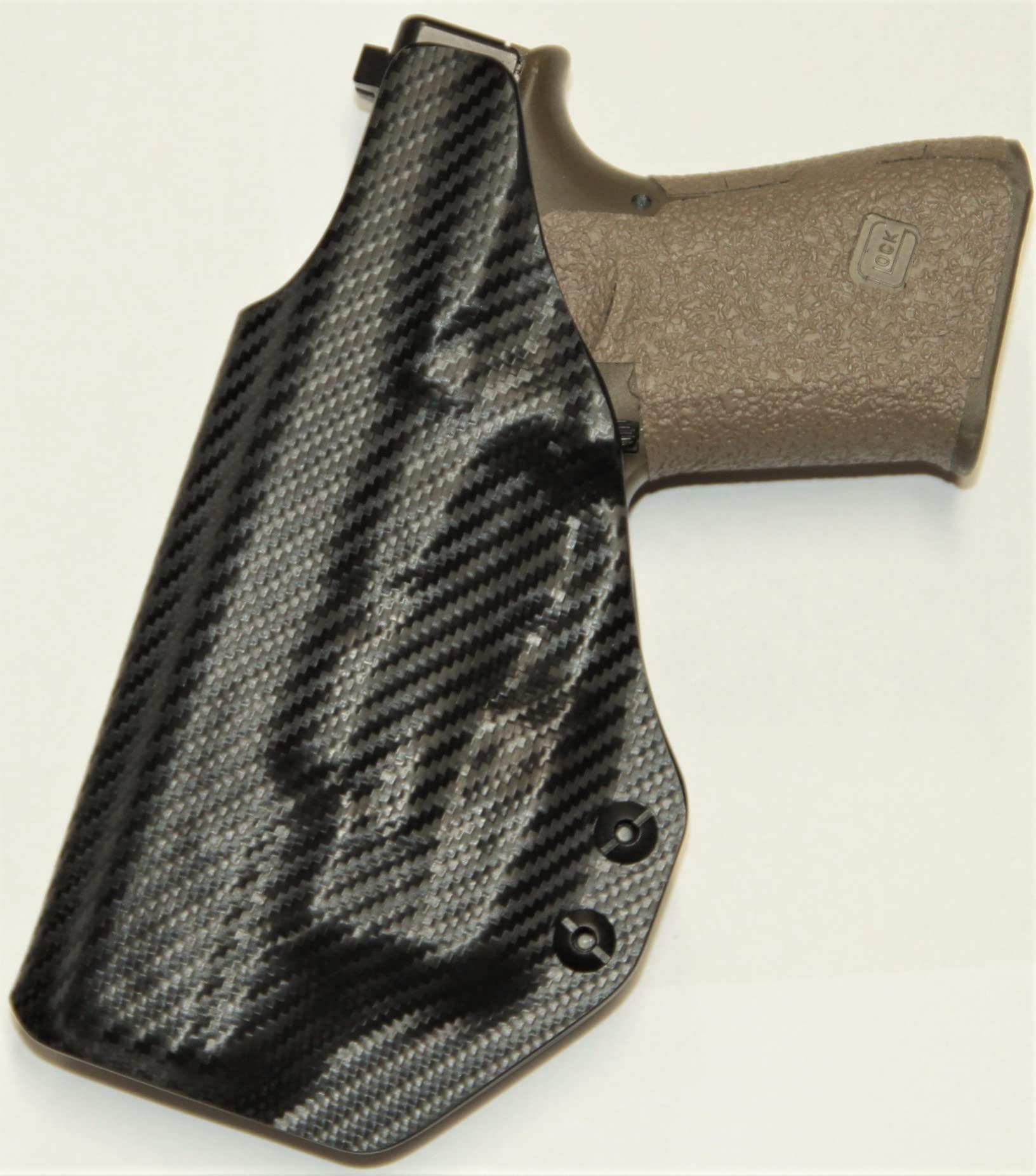 Generic REVKEL Custom Kydex Molded IWB Holster Compatible with Sig Sauer P365 w/ Recover Tactical Rail and Olight Baldr Mini. Left Hand Draw. Black, Hand Crafted in The USA.