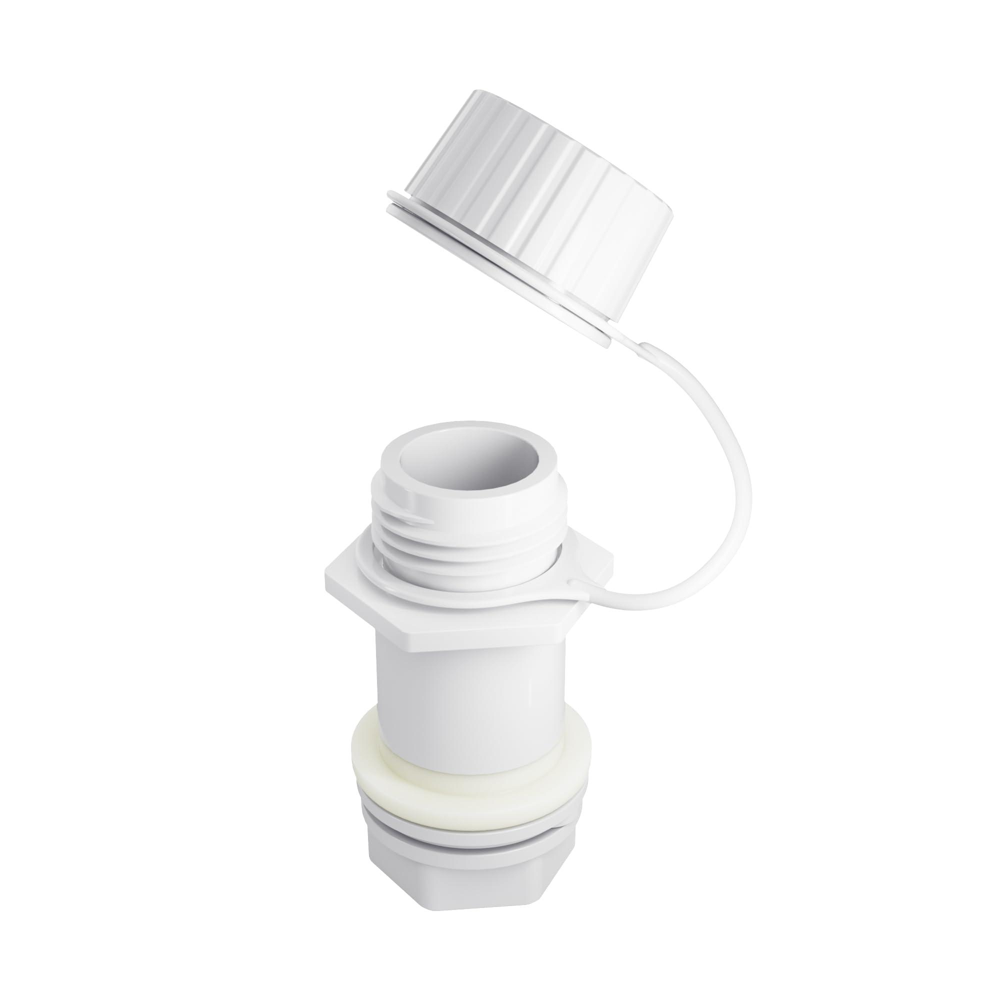 HQAPR HQAPR Threaded Drain Plug with Plastic Tethered Cap for Cooler,Compatible with Igloo 50-165 Qt Coolers, Cooler Drain Plug Replacement Parts