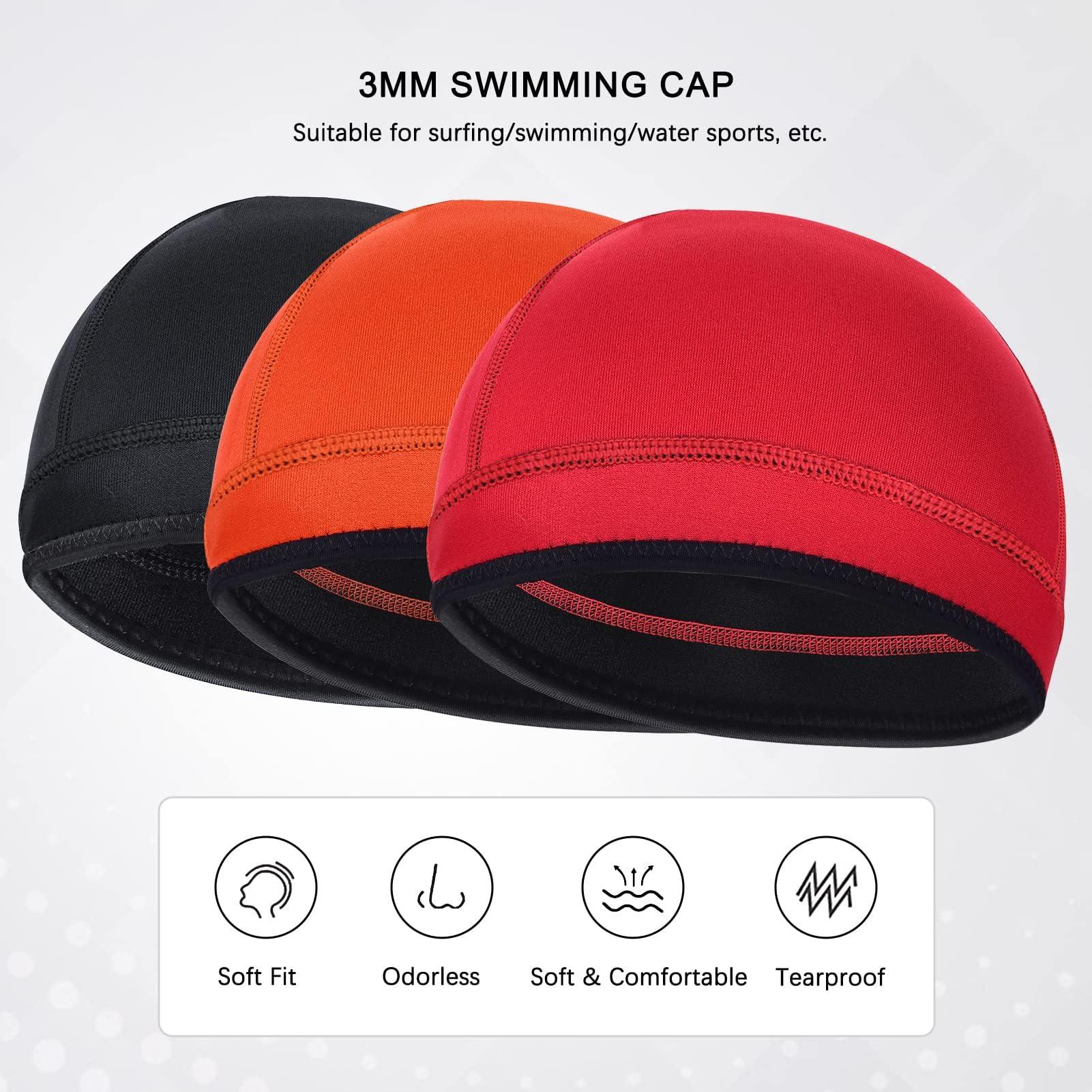 REALON REALON Neoprene Scuba Diving Hood 2mm Thermal Swim Cap for Mens Women Youth Boys Girls, Long Short Hair Warm Clean Breathable Wetsuit Beanie for Swimming Surfing Hunting Skiing Cold Water Aerobics
