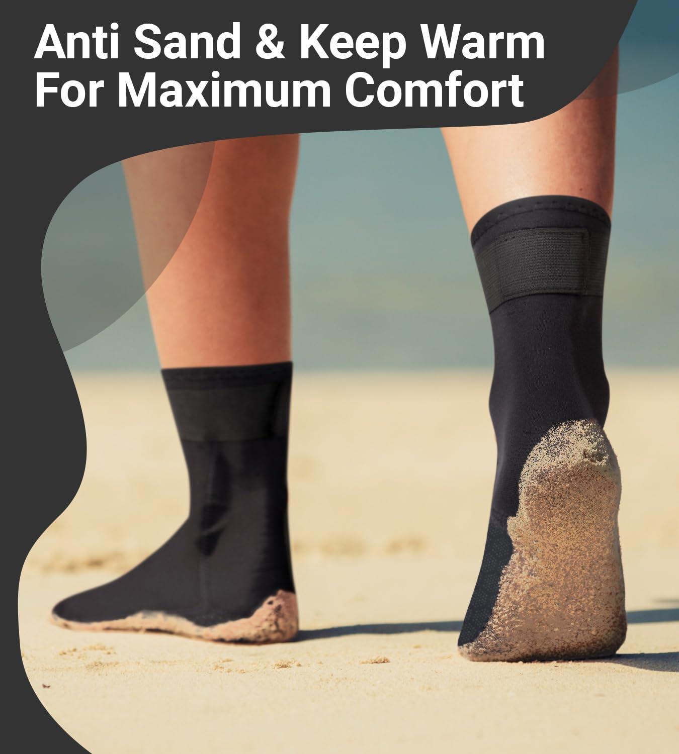 Summshall Summshall Neoprene Socks 3mm Wetsuit Socks Anti-Slip Keep Warm Diving Socks for Men Women Swim Socks Water Sport Snorkeling Swimming Surfing Sailing