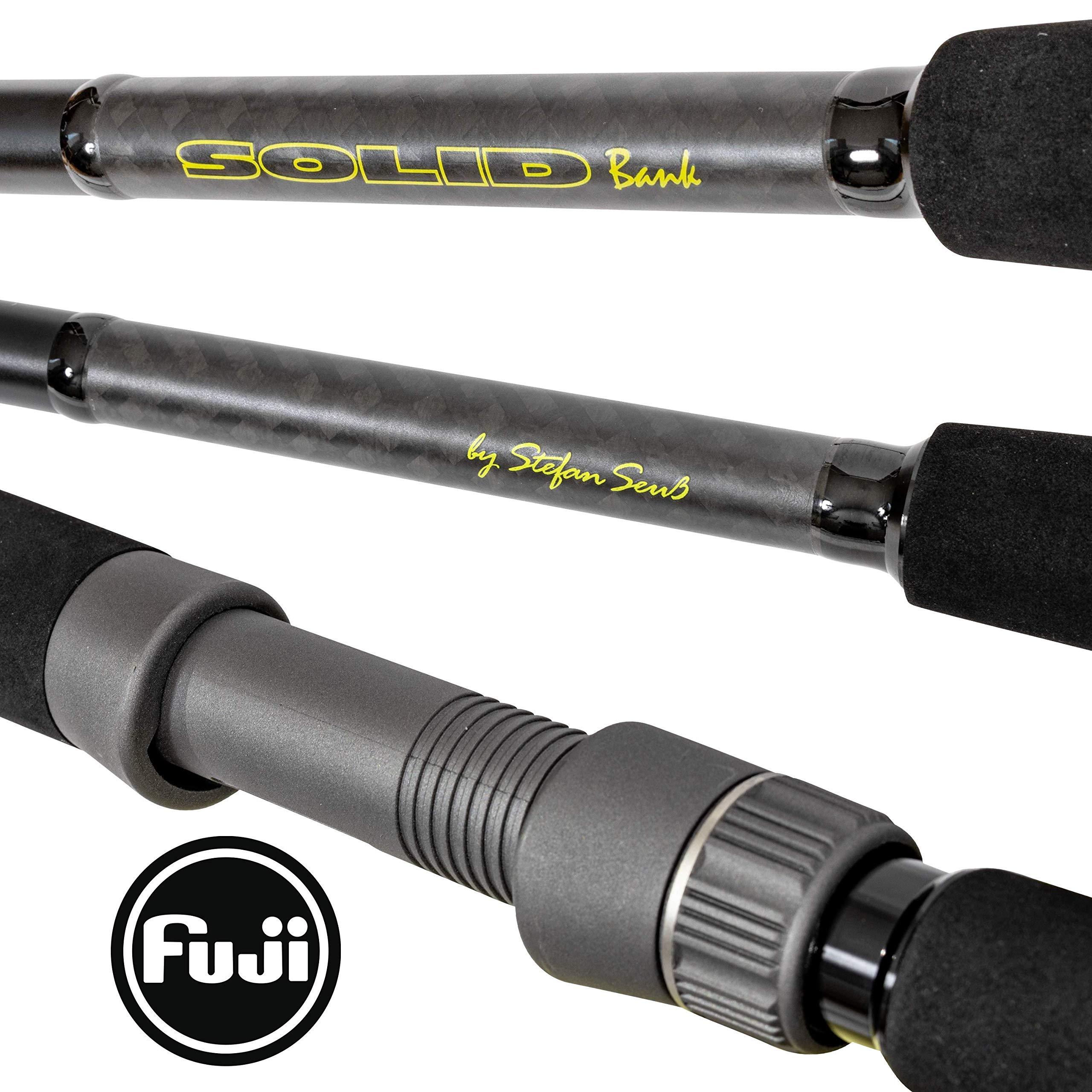 Black Cat Black Cat Premium Catfish Rod Solid Bank Full Carbon Fishing Rod with 30 Tonnes Blank Catfish Fishing Casting Weight 100-500 g, Black, 2.90 m