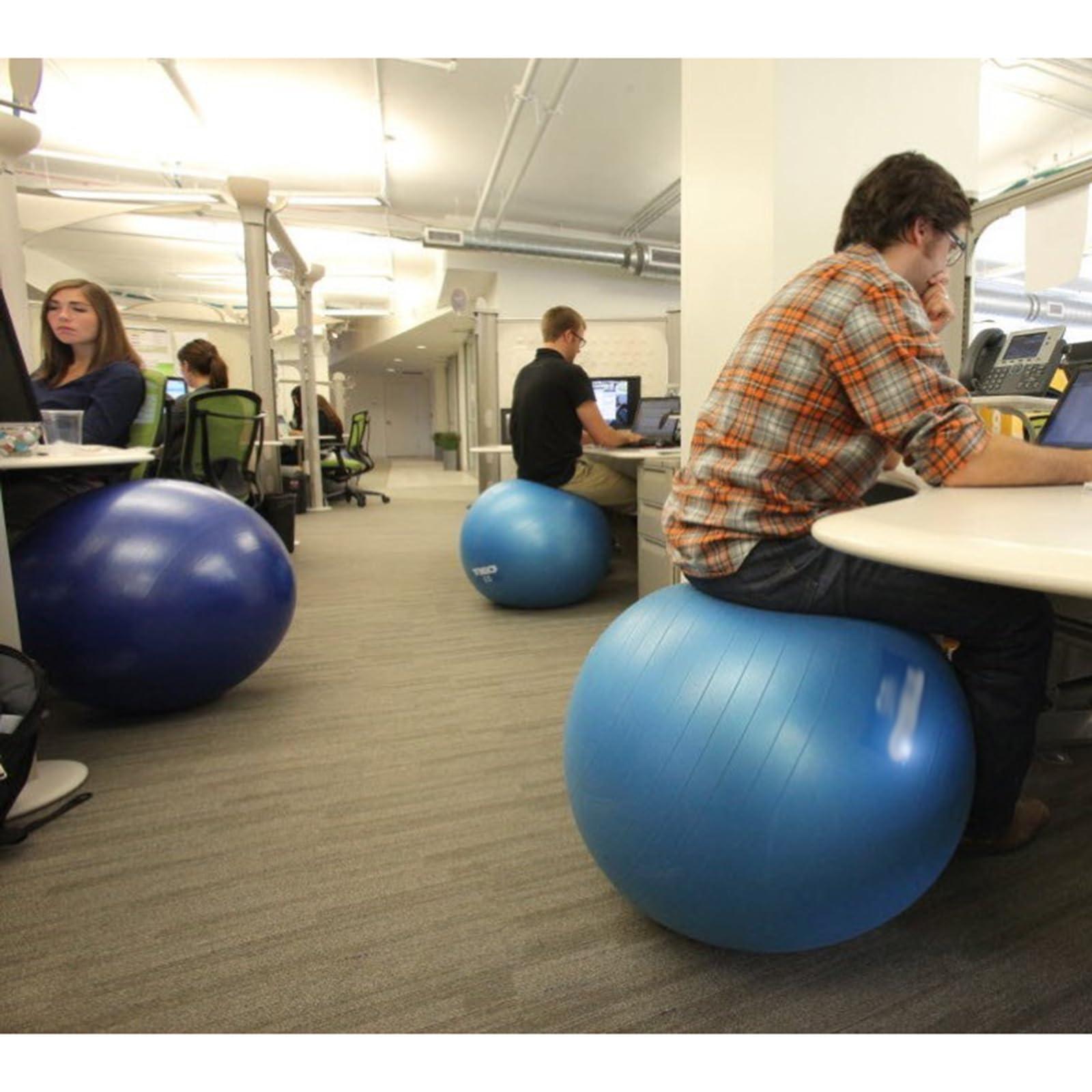 RENLXFI RENLXFI Large Yoga Ball Chair for Sitting at Desk, Lightweight Birthing Ball/Stability Ball/Balance Ball Seat Office Chair, Self-Standing Ergonomic Exercise Ball Chairs(Diameter 75cm(29 4/8 inch))