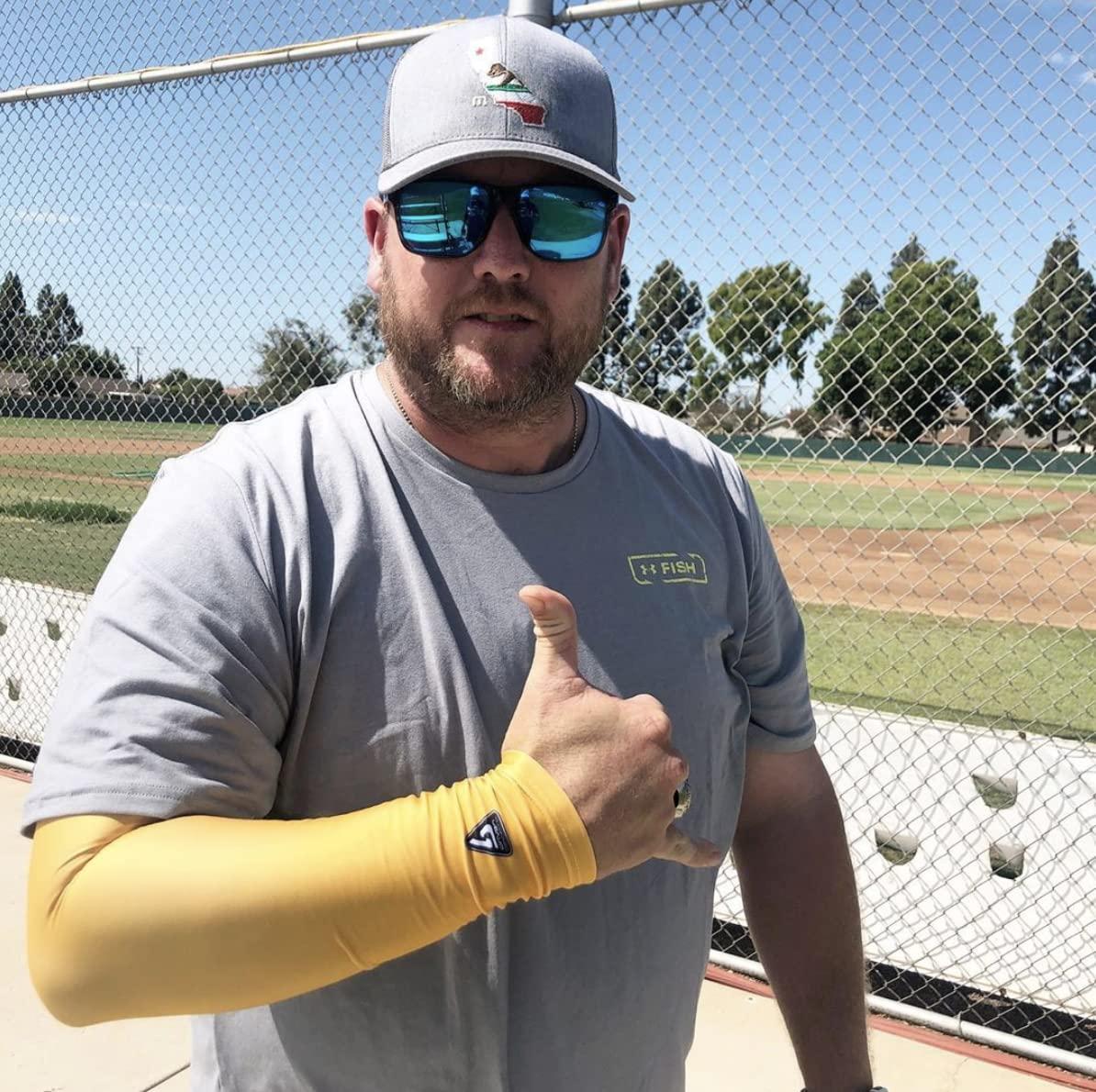 B-Driven Sports B-Driven Premium Pro-Fit Compression Arm Sleeve - High-Performance Sports Sleeve for Men, Women & Youth - Boost Circulation, Muscle Recovery & Sun Protection - Single - Solid Design - 40 Color Options