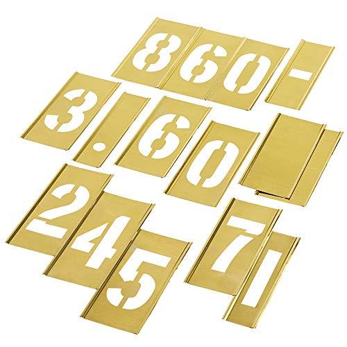 CH Hanson Hanson Numeral Stencil Set, Brass