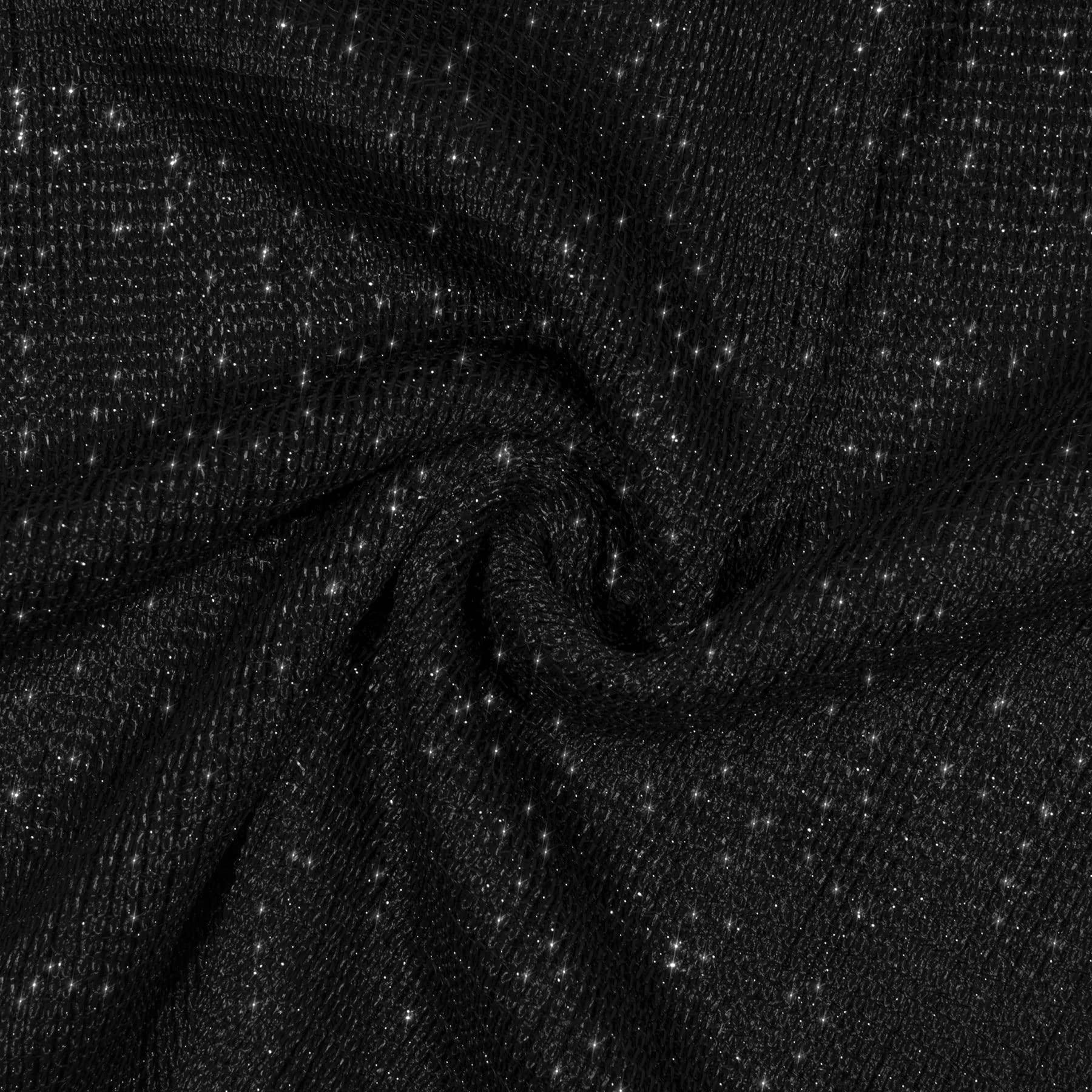 Rheane Rheane Shawls and Wraps for Evening Dresses and Weddings - Formal Black Shawls with Black Glitter