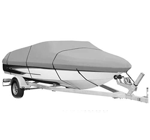 SBU SBU Grey Heavy-Duty Boat Cover Compatible for Ranger VX 519 W/Jack Plate 2001-600 Denier Woven Polyester - 2 Year Warranty & Storage Bag Included