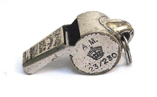 warwhistles.com WW2 Whistle 293/14/L1795 Air Ministry 23/230 RAF USAAF Rescue Emergency Ditching Thunderer WWII Pilot AGED