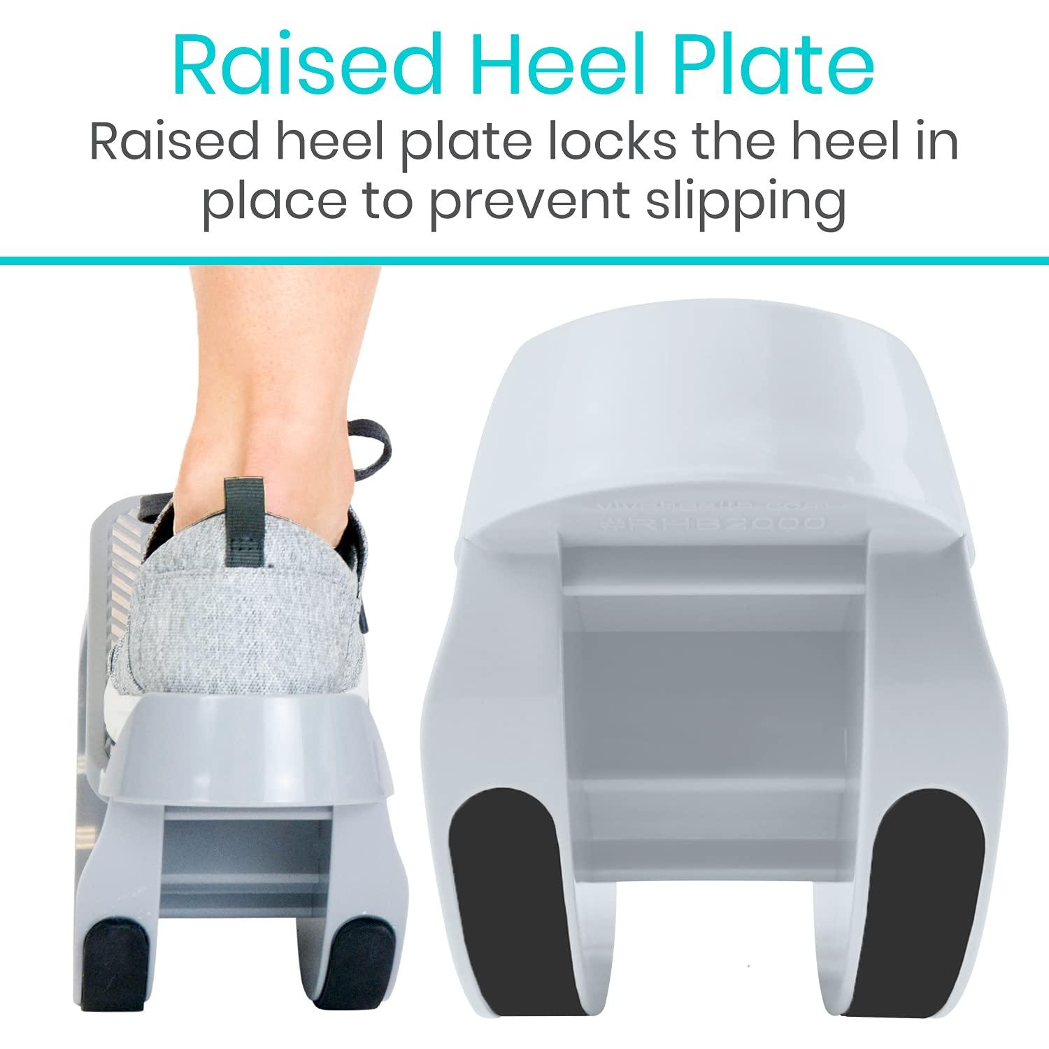 Vive Vive Foot Rocker - Calf Stretcher for Achilles Tendinitis, Heel, Feet, Shin Splint, Plantar Fasciitis Pain Relief - Stretches Strained Leg Muscle - Ankle Wedge Stretch Improves Flexibility (Small)