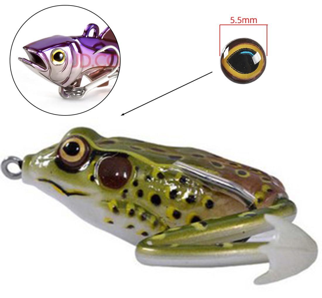 KTGCOZS KTGCOZS Pack of 100 5.5mm 3D Holographic Fishing Lure Frog Eyes