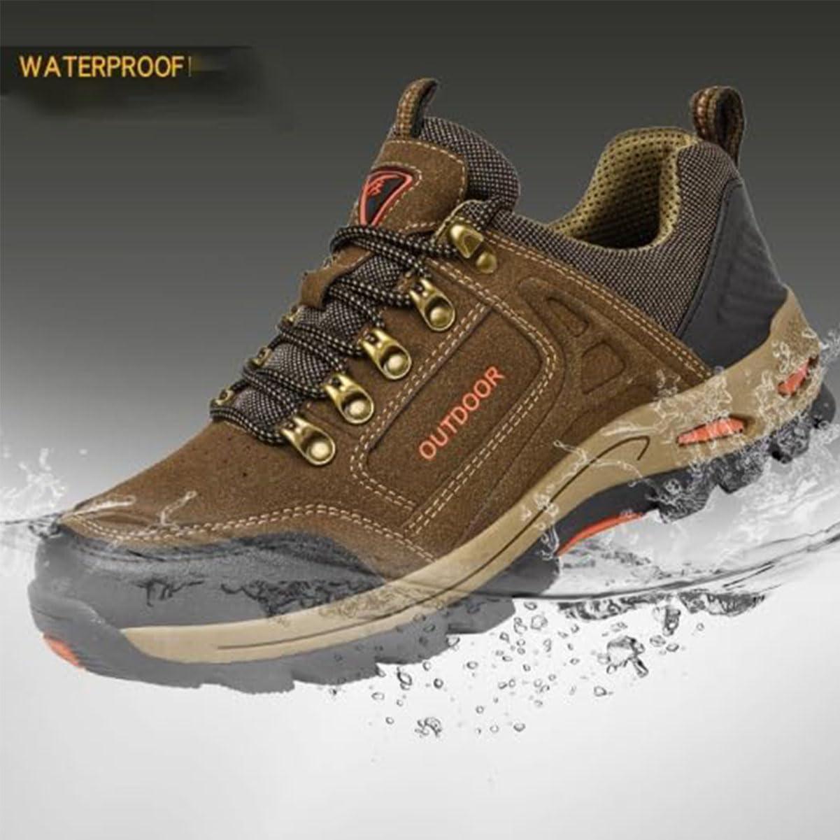 AODGHC AODGHC Duddle Orthopedic Shoes for Men, Duddle Orthopedic Genuine Leather Shoes, Men's Comfy Arch Support Waterproof Lightweight Handmade Orthopedic Walking Shoes Sneakers (Khaki,41/US8)