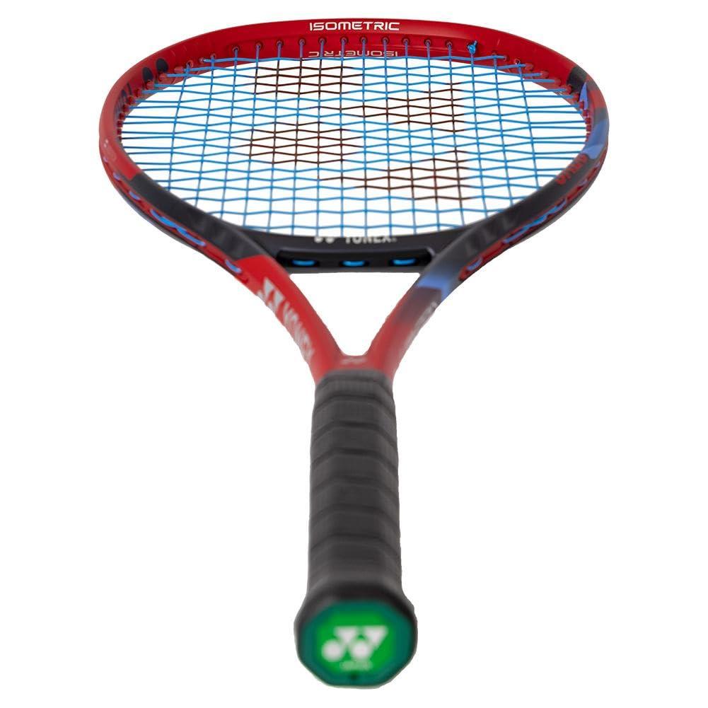 Do It Tennis Yonex VCORE 95 7th Gen Scarlet Tennis Racquet (4 1/4" Grip) Strung with Red 16L PolyTour Fire at Mid-Range Tension