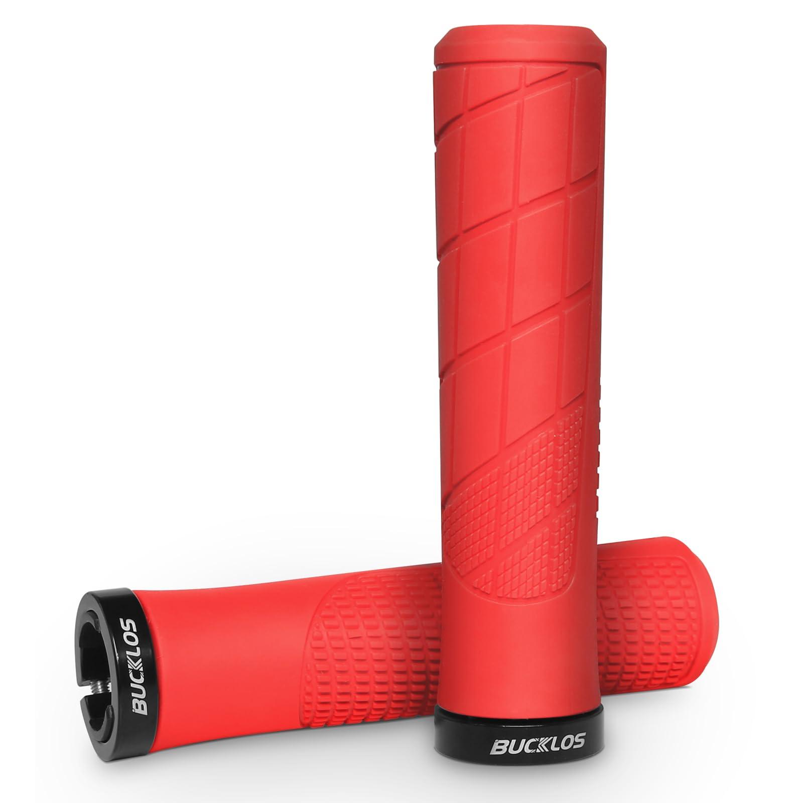 BUCKLOS BUCKLOS Single Lock on Bike Handlebar Grips - Mountain Bike MTB Handle Bar Grips Anti-Slip Bicycle Handle bar Grips for MTB, BMX, Scooter, Beach Cruiser, Folding Bike