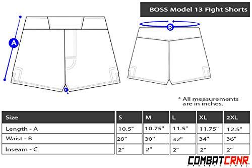 Combat Corner Combat Corner BOSS Fight Shorts BJJ MMA Muay Thai Kickboxing Quick Dry Athletic Fight Shorts for Men and Women (26)