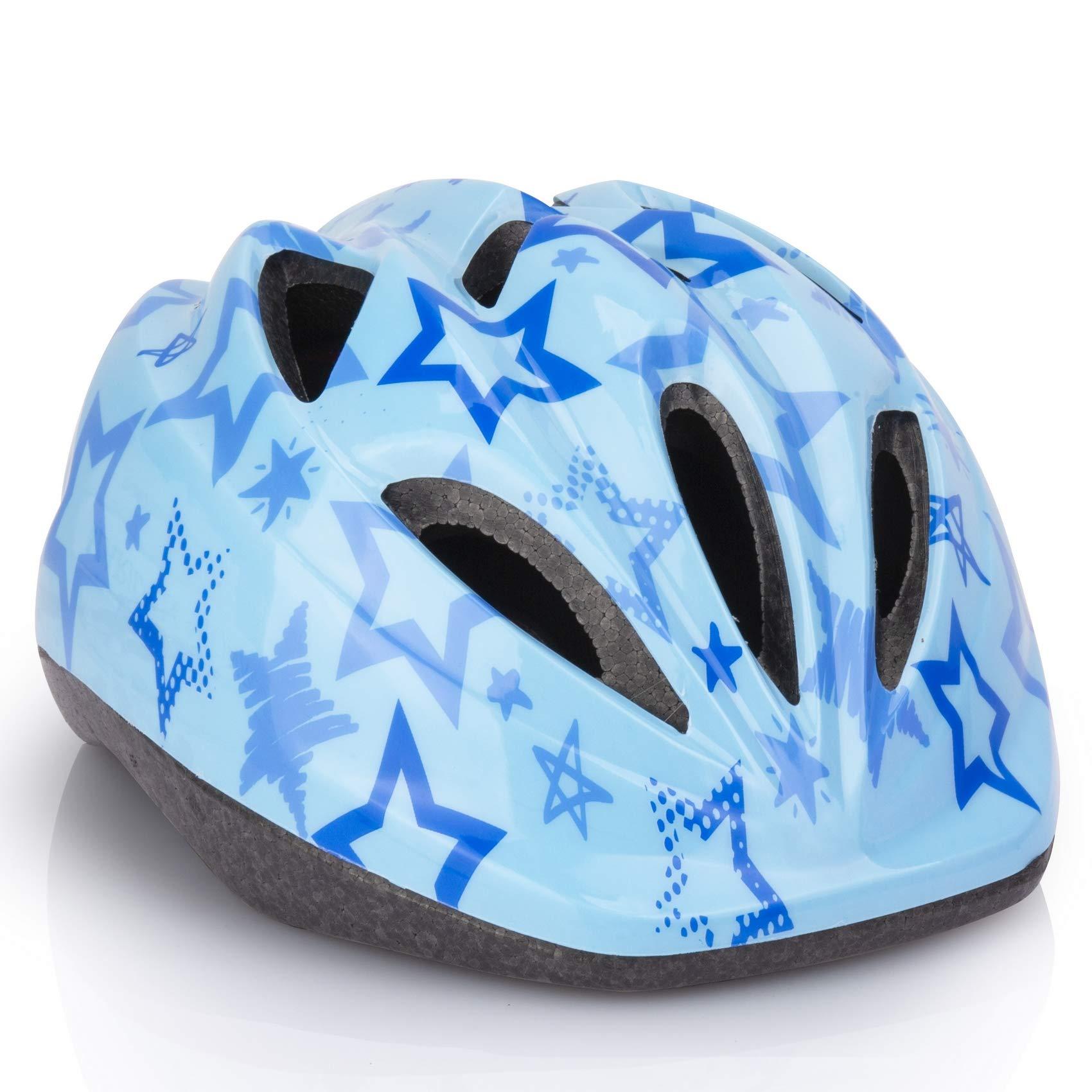 LX LERMX Kid Bicycle Helmets, LX LERMX Kids Bike Helmet Ages 5-14 Adjustable from Toddler to Youth Size, Durable Kids Bike Helmet with Fun Designs for Boys and Girls