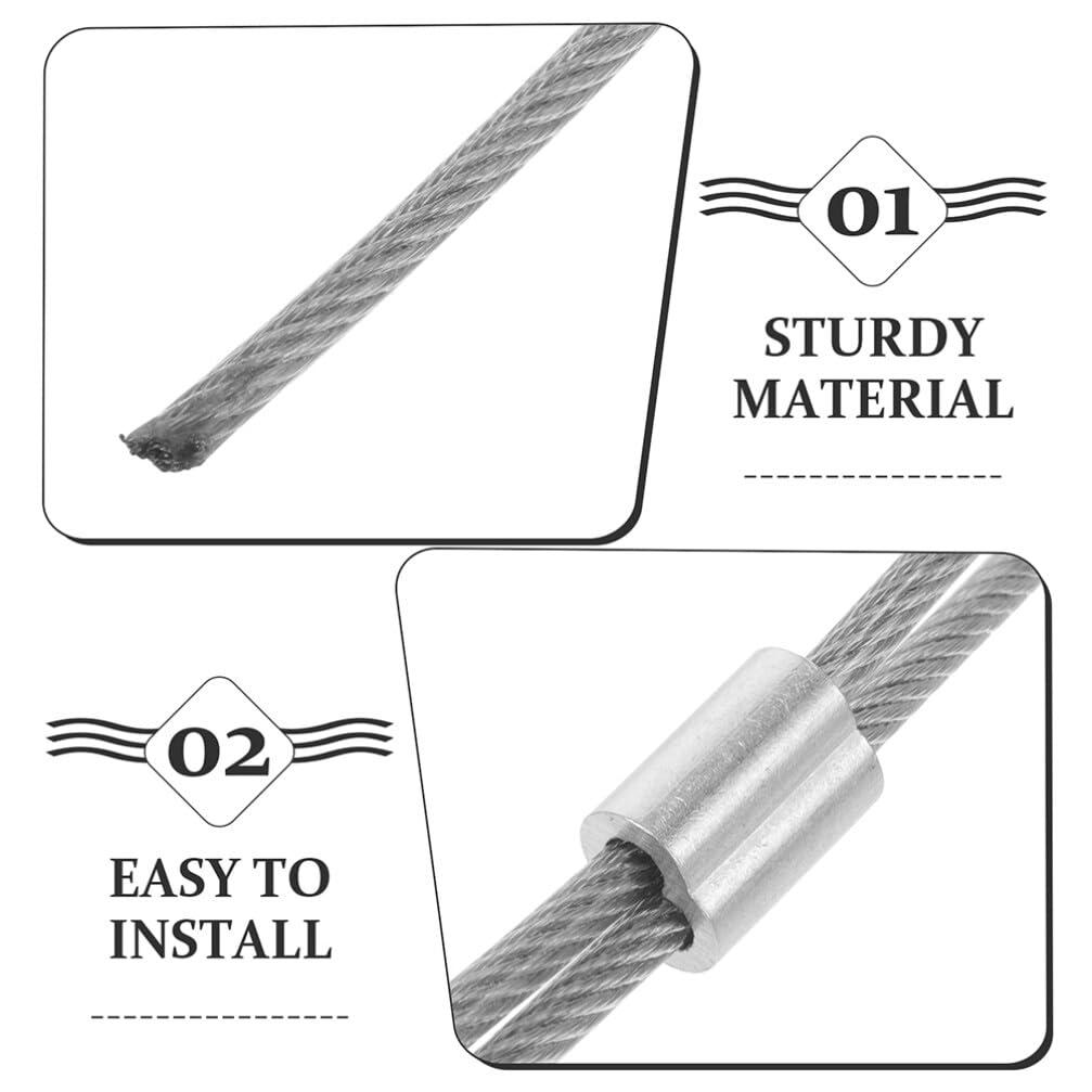 HANABASS HANABASS 2Pcs String Basketball Net Stringing Basketball Hoop Replacement Threading Steel Wire Fixing Cord Net Threading Overmolding Cable for Repair