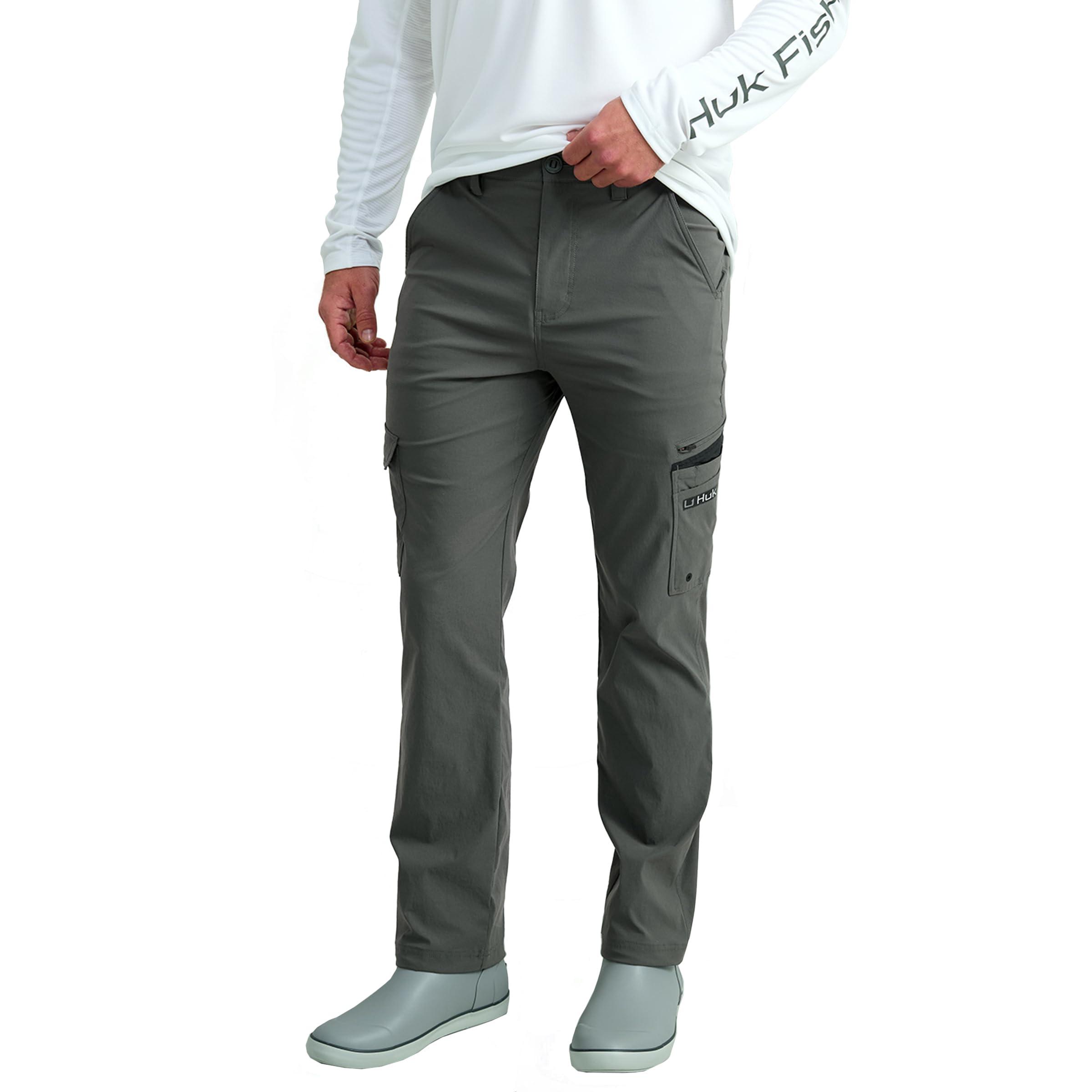 HUK HUK Men's Standard Icon Pro, Performance Fishing Cargo Pocket Pants, Volcanic Ash, 36