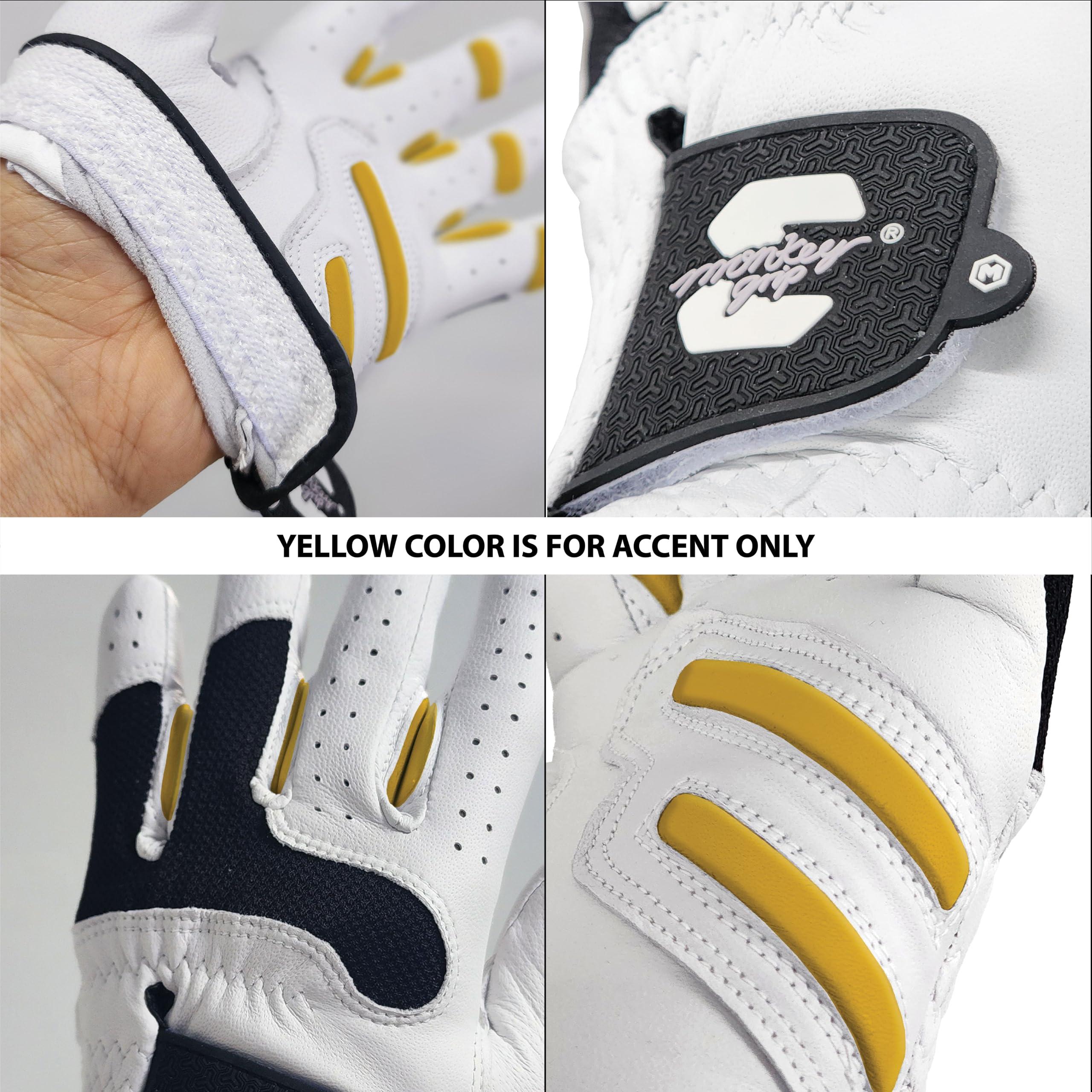 MONKEY GRIP MONKEY GRIP Golf Glove Bearing Capacity Non silp No Slice pad Premium Lether Power Pad Left Hand (Man-X_Large)
