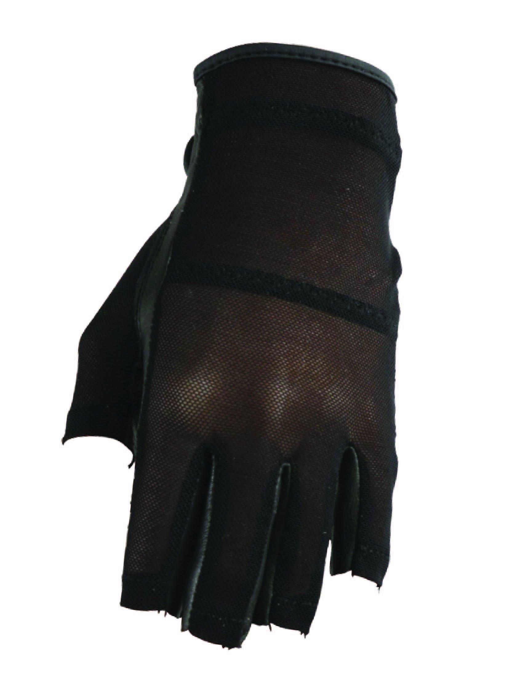 HJ Glove HJ Glove Women's Black Solaire Half Length Golf Glove, Small, Right Hand