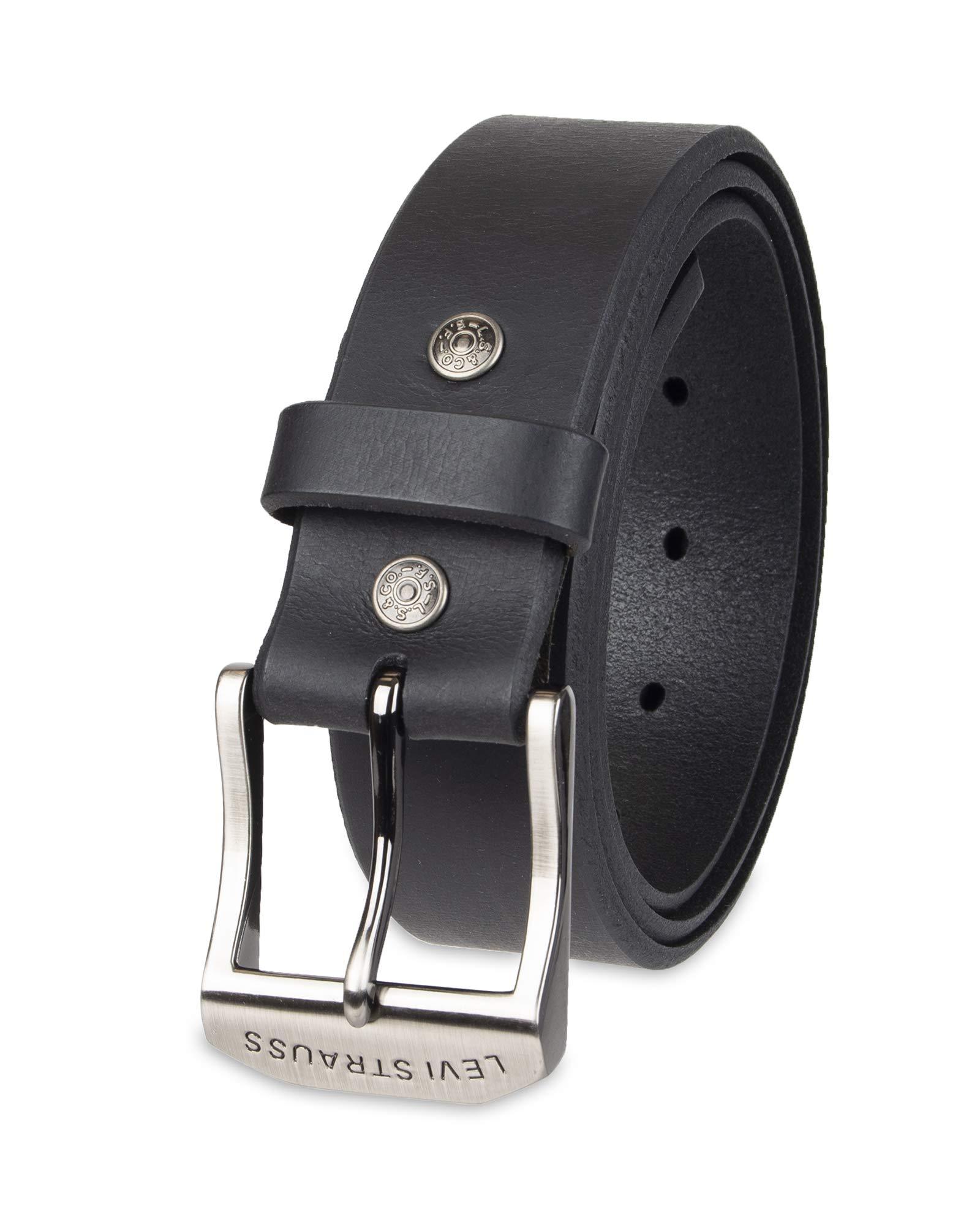 Levi's Levi's Men's Logo Buckle Classic Leather Belt with Rivets