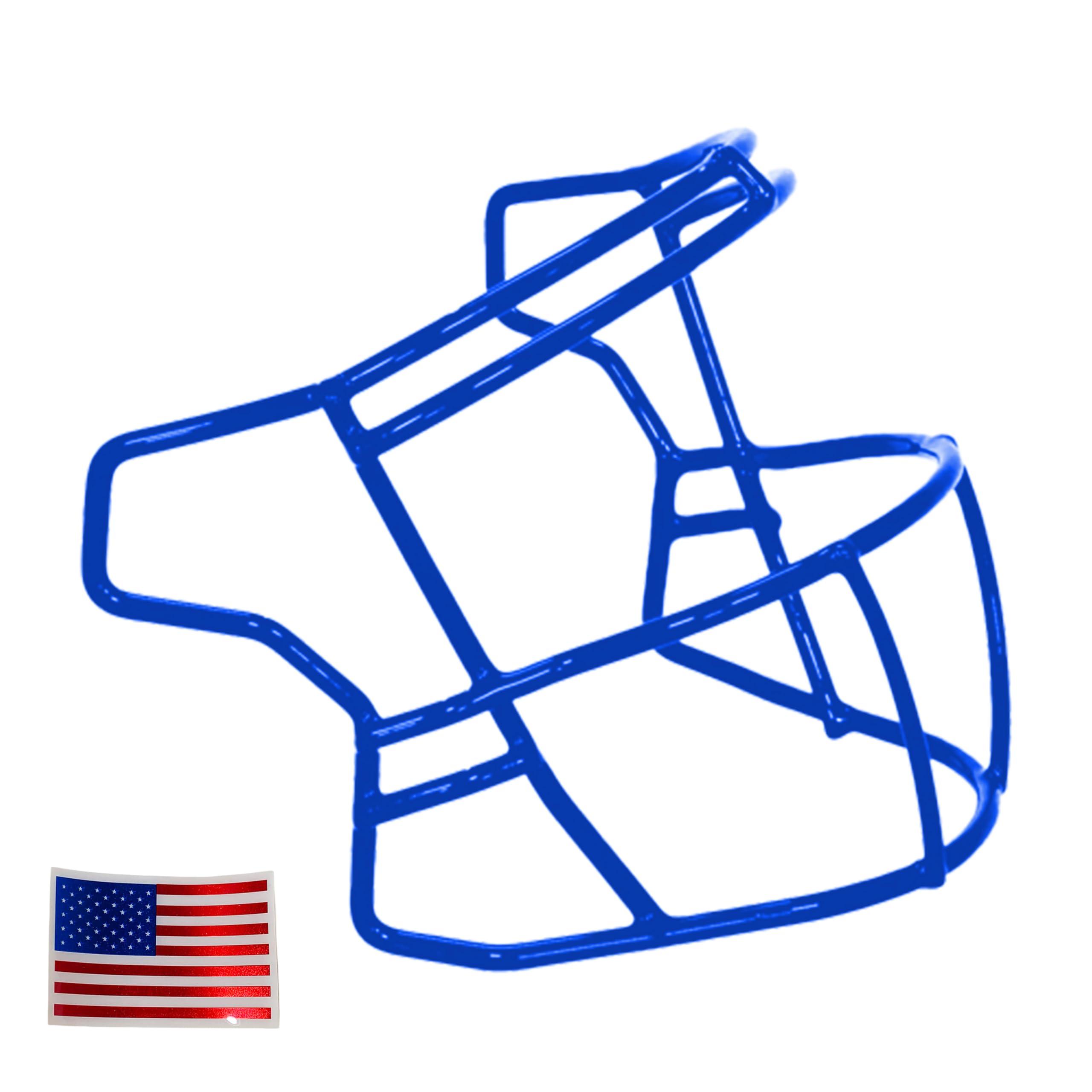Green Gridiron Green Gridiron - SF-2BD-SW for Riddell SpeedFlex + Chrome US Flag Helmet Decal (Seattle Blue)