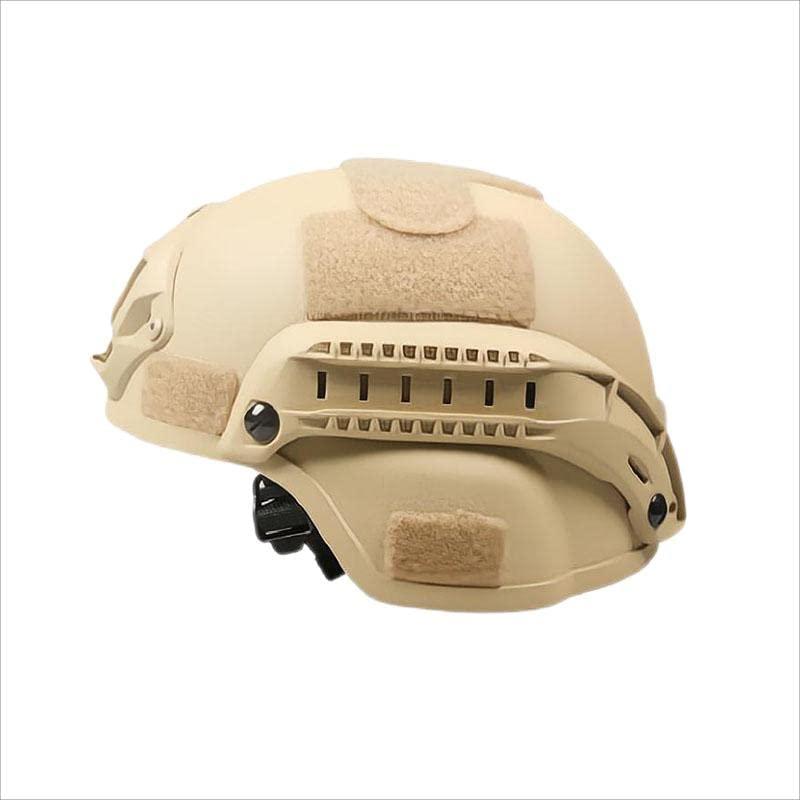 CMAIR4U CMAIR4U Airsoft Helmet Mich 2000 Tactical Helmet with Ear Protection, Front NVG Mount and Side Rail (Tan)