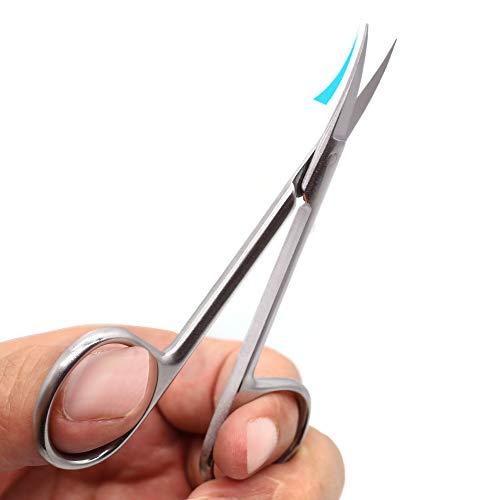 XFISHMAN Fly Tying Scissor All Purpose 4 Straight/Curved Arrow Hair Scissor (Curved 4 Hair Scissor 1pcs)