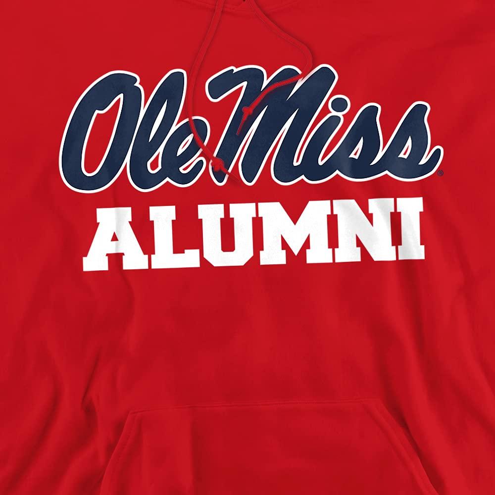 University of Mississippi University of Mississippi Ole Miss Official Alumni Unisex Adult Pull-Over Hoodie,Red, Small