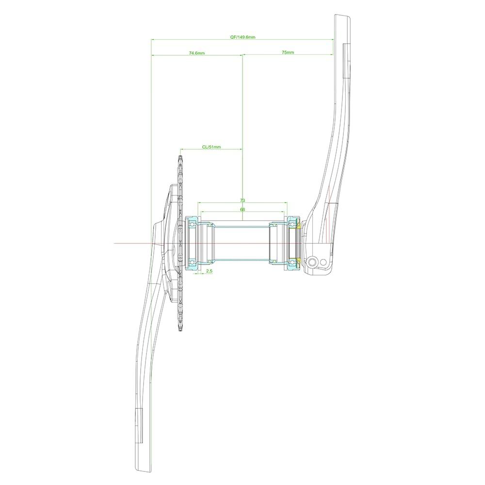 JGbike JGbike Crank Arm Set Mountain Bike Crankset Arm Set 170mm 104 BCD with 68 73 Bottom Bracket Kit and Chainring Bolts for MTB BMX Road Bicyle,Compatible with Shimano,SRAM,FSA, Gaint